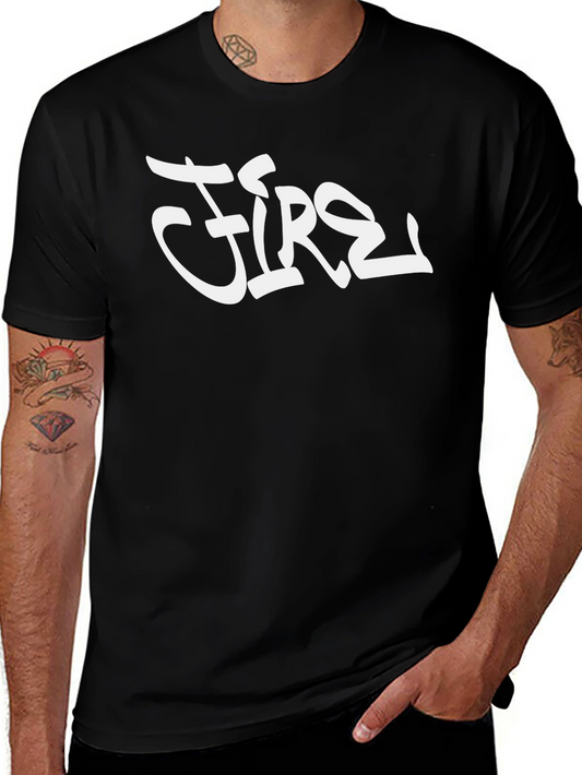 Fire Graphic Black T-Shirt