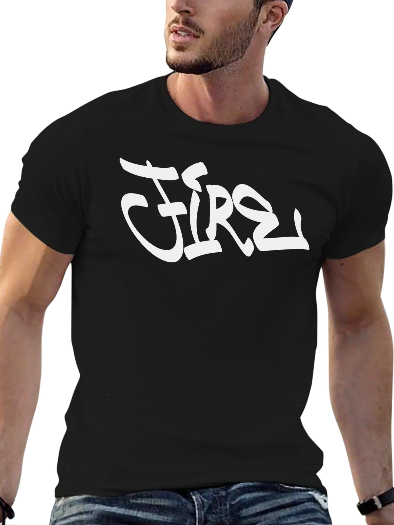 Fire Graphic Black T-Shirt