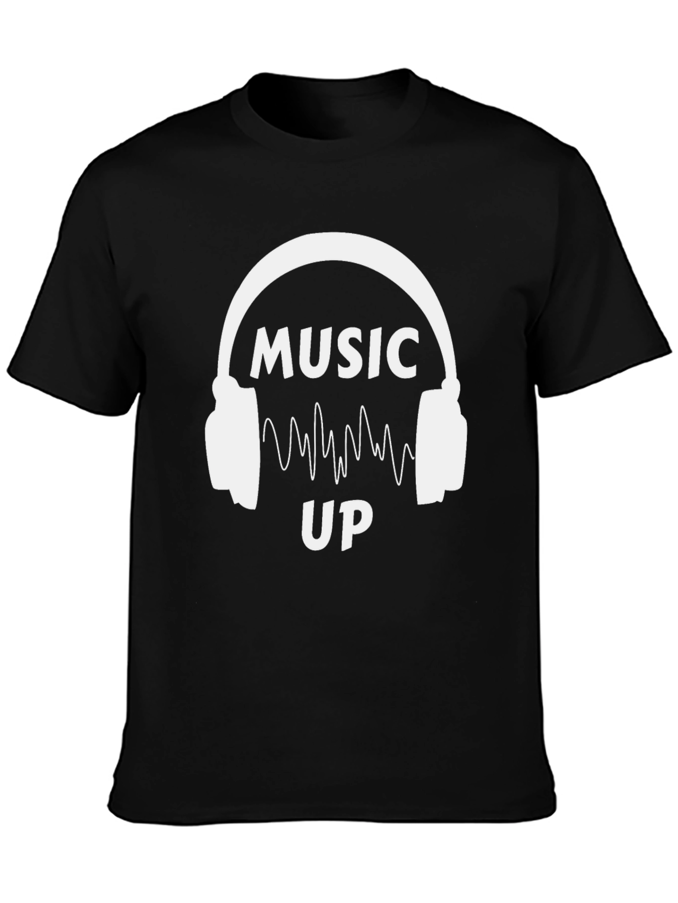 Music Up Graphic T-Shirt - Black
