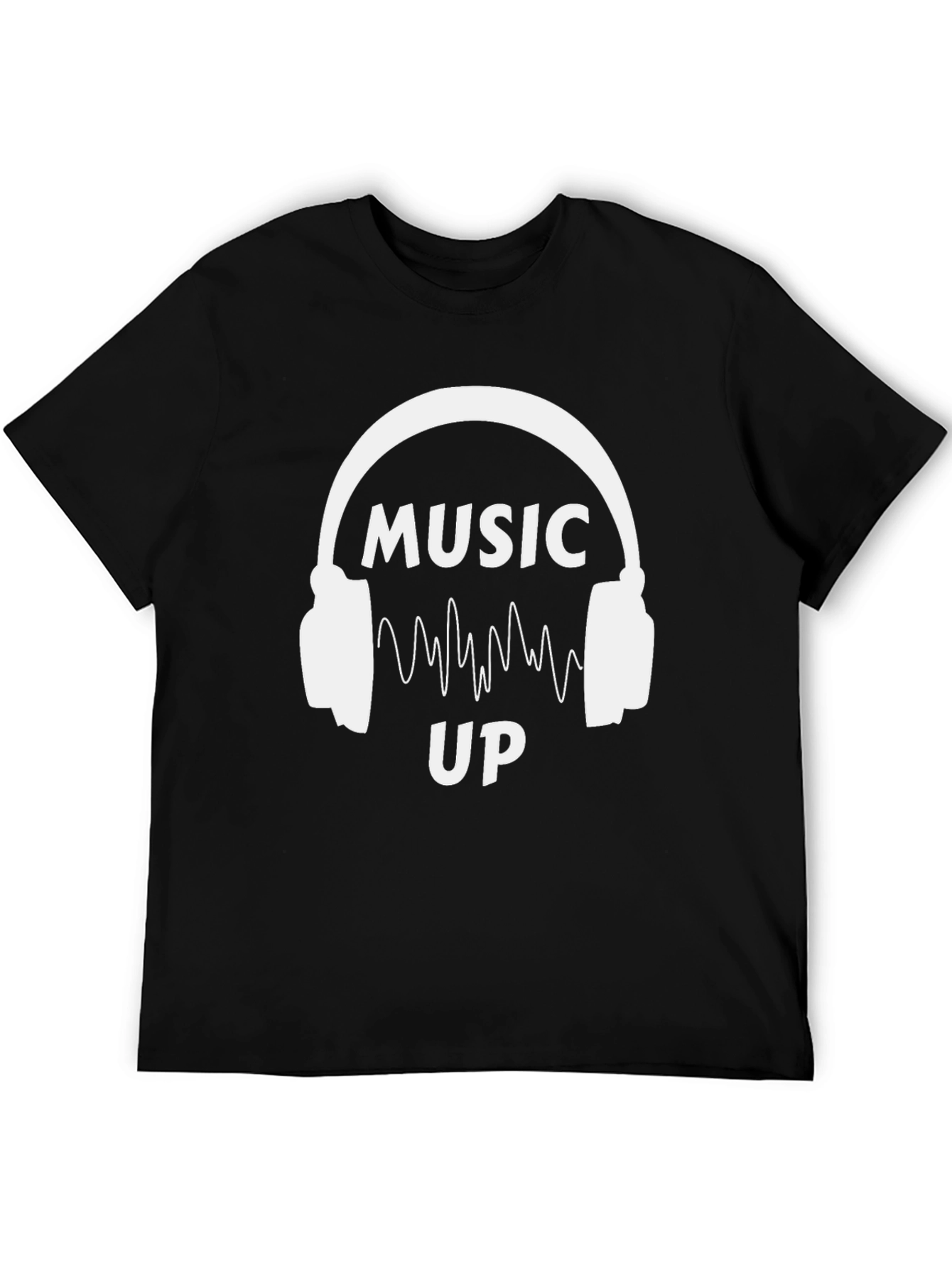 Music Up Graphic T-Shirt - Black