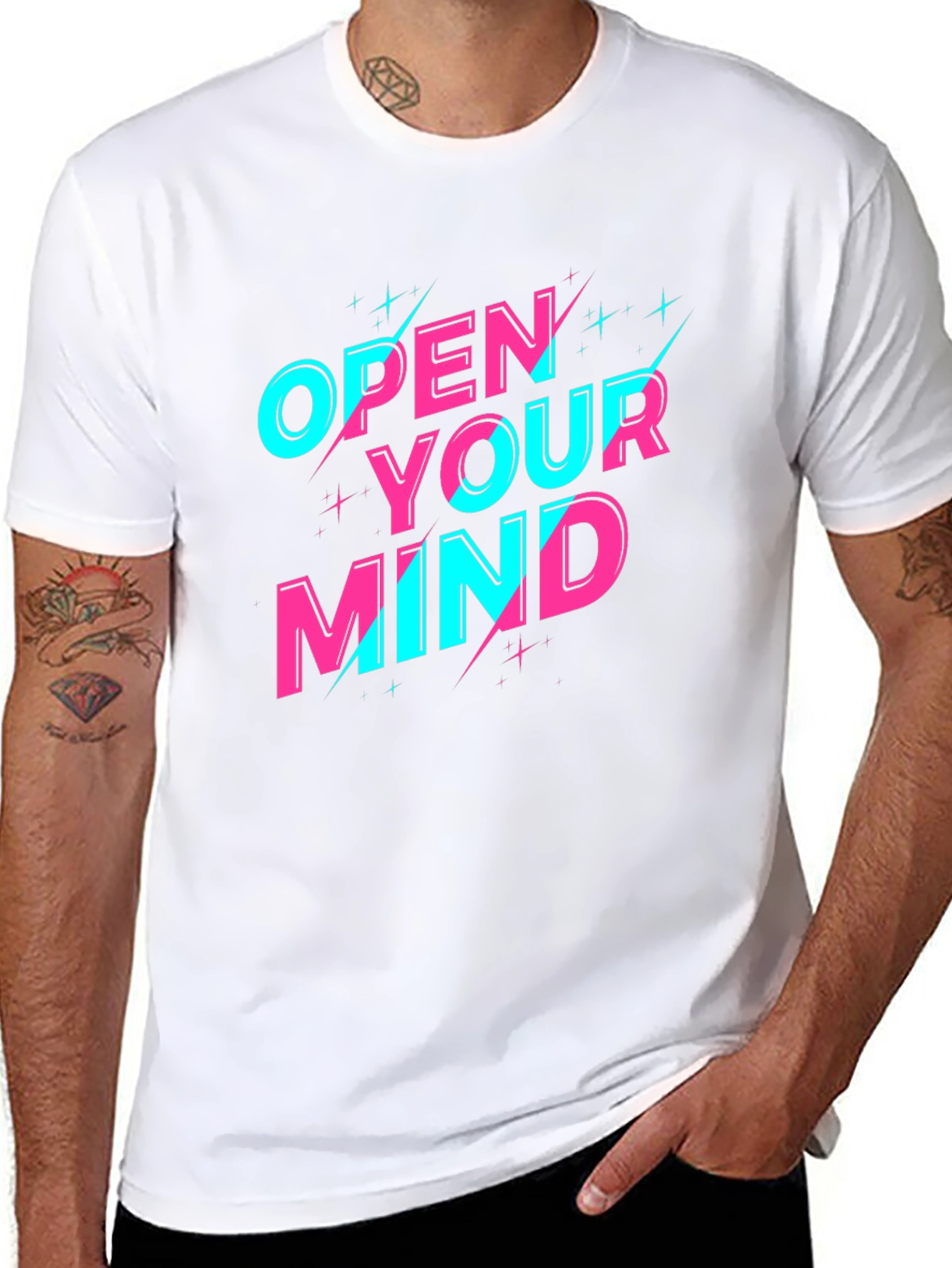 Open Your Mind Graphic Tee - Black