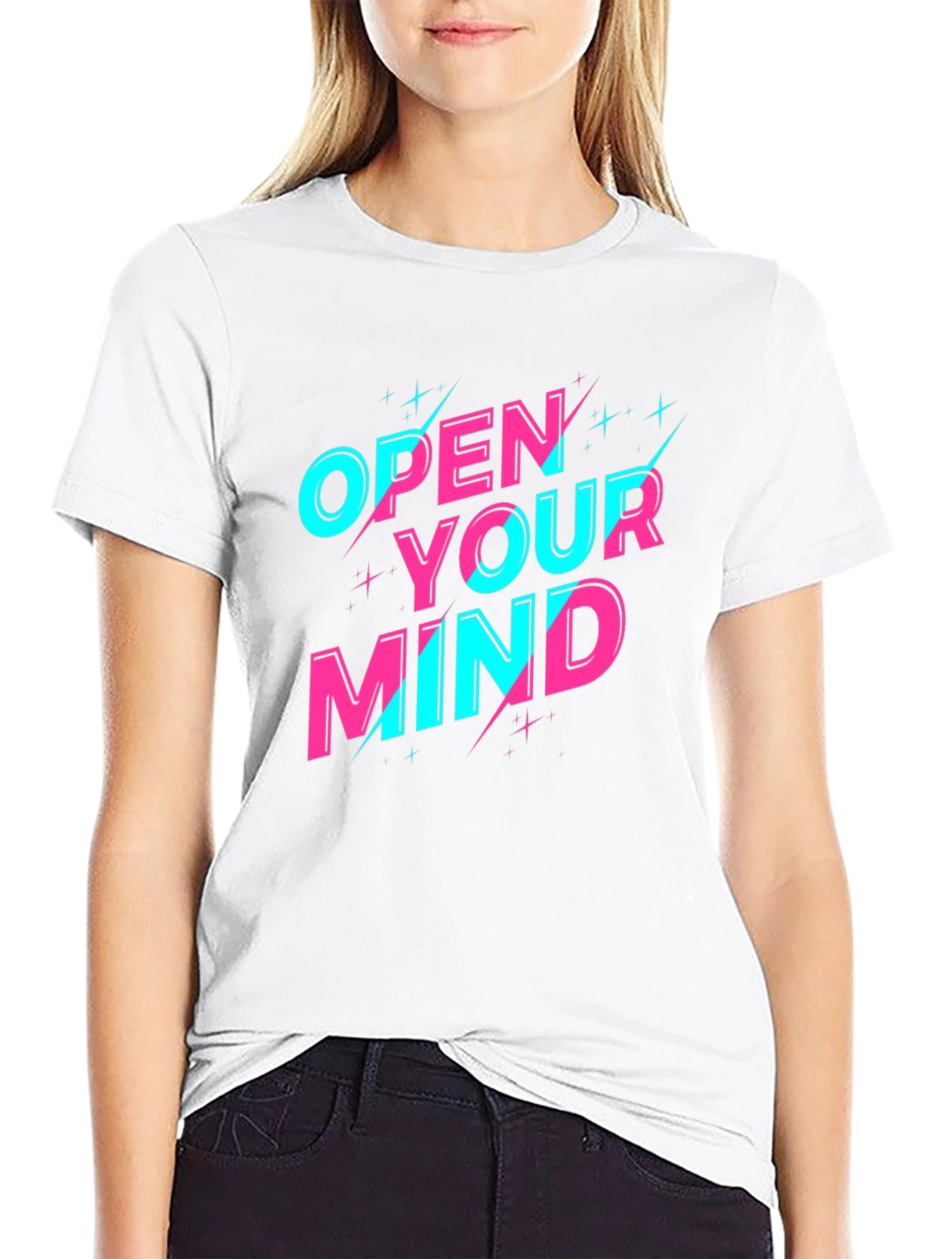 Open Your Mind Graphic Tee - Black