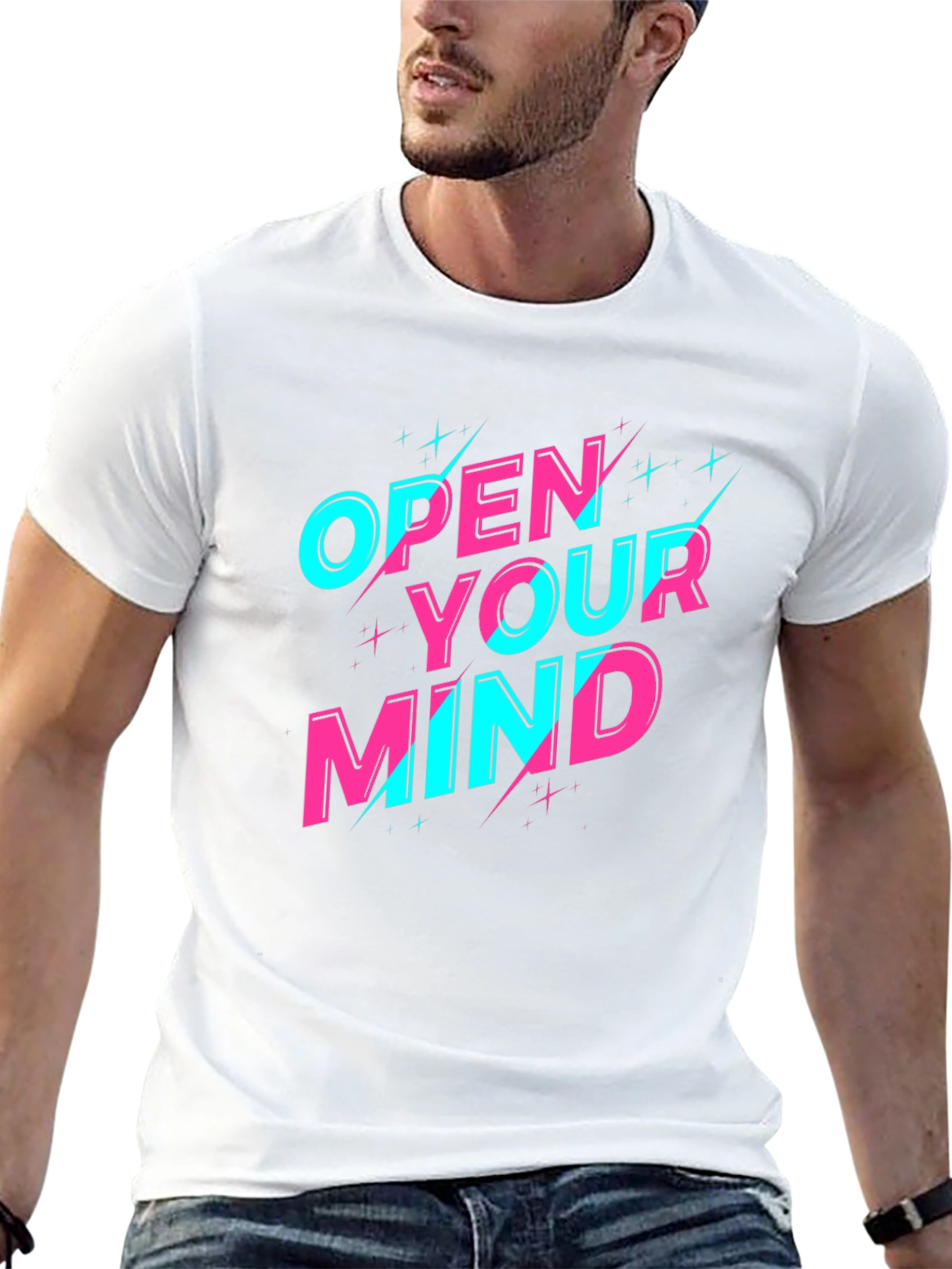 Open Your Mind Graphic Tee - Black