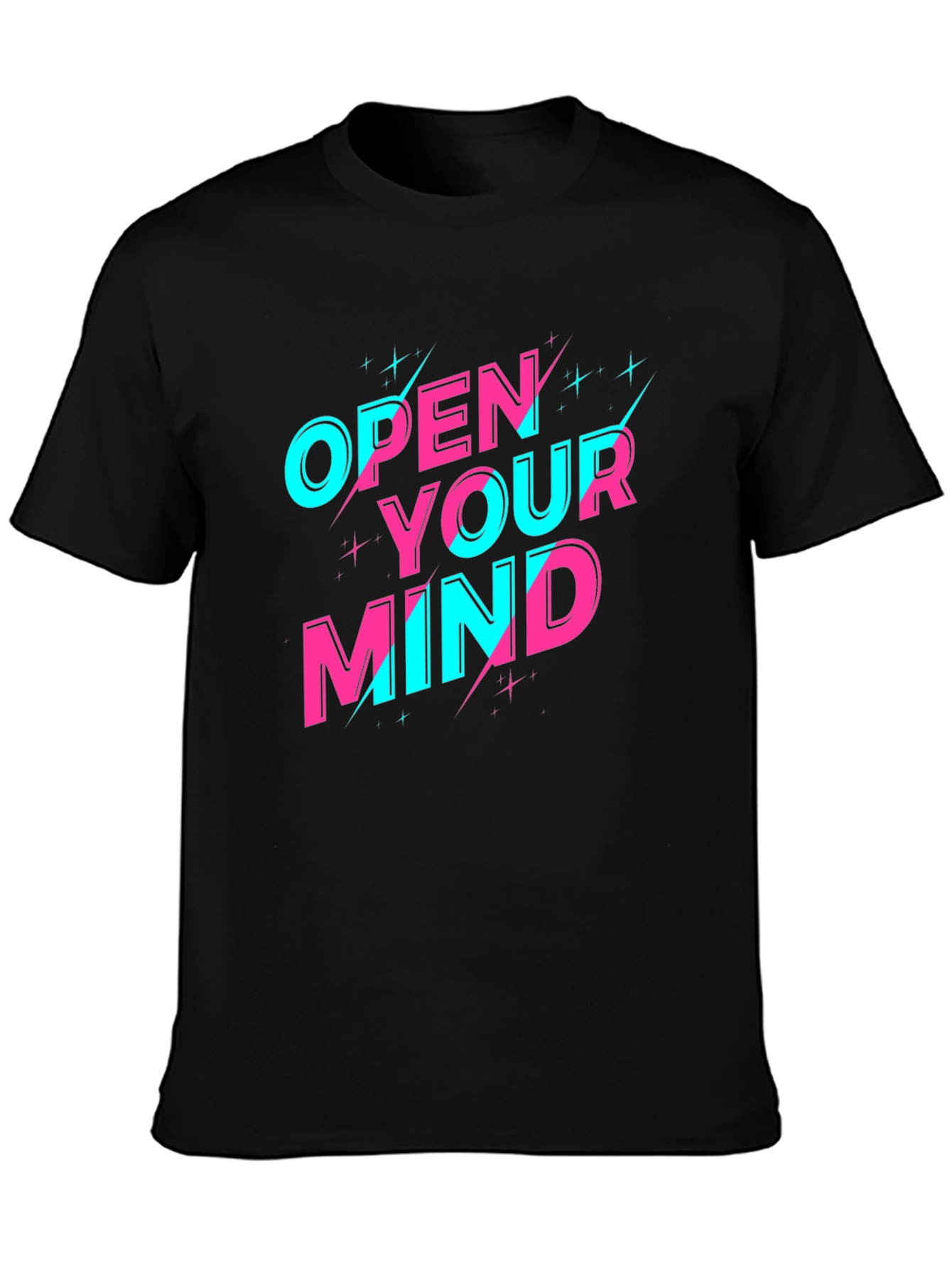 Open Your Mind Graphic Tee - Black