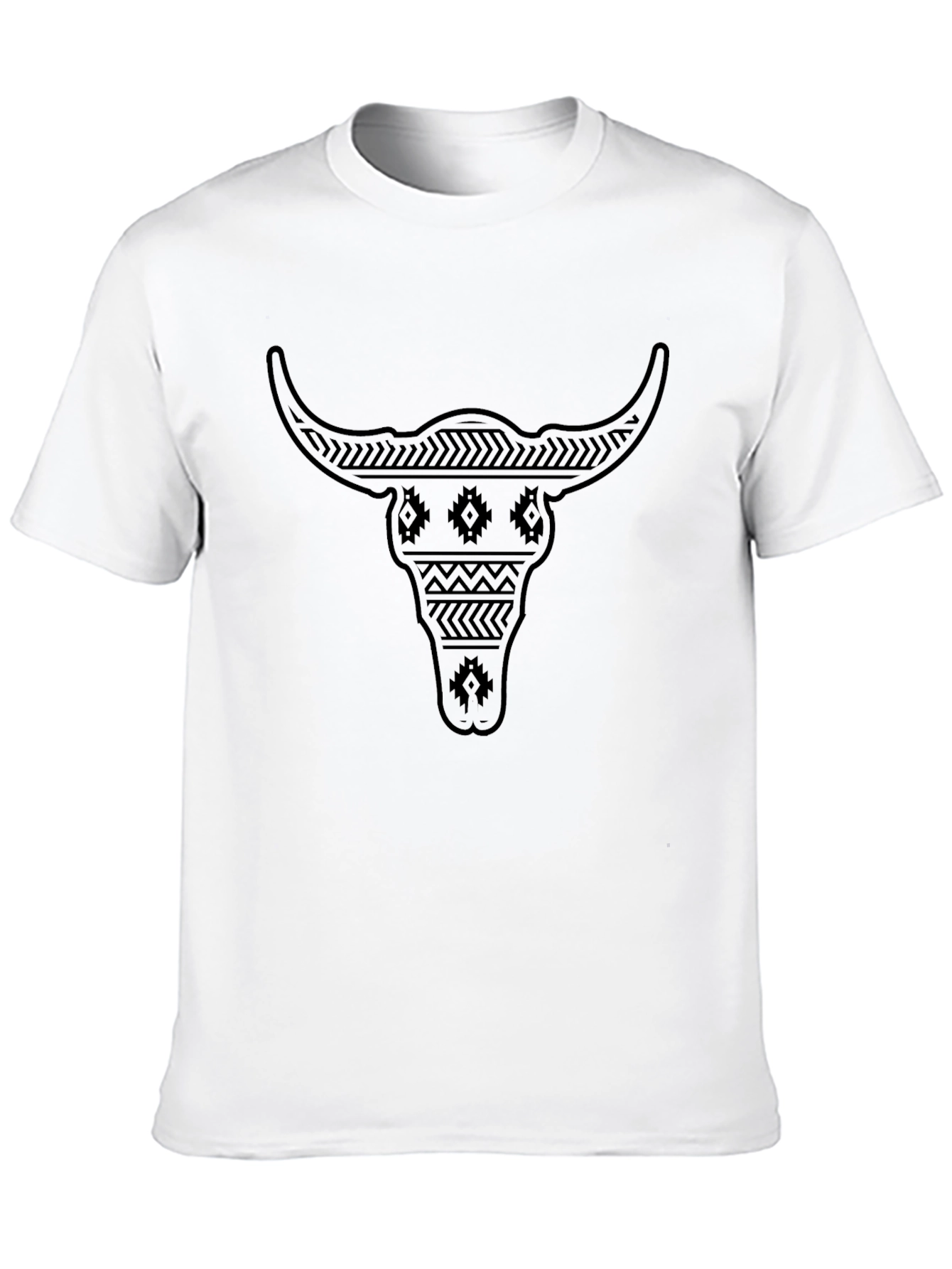 Tribal Bull Skull Graphic Tee - Modern Menswear