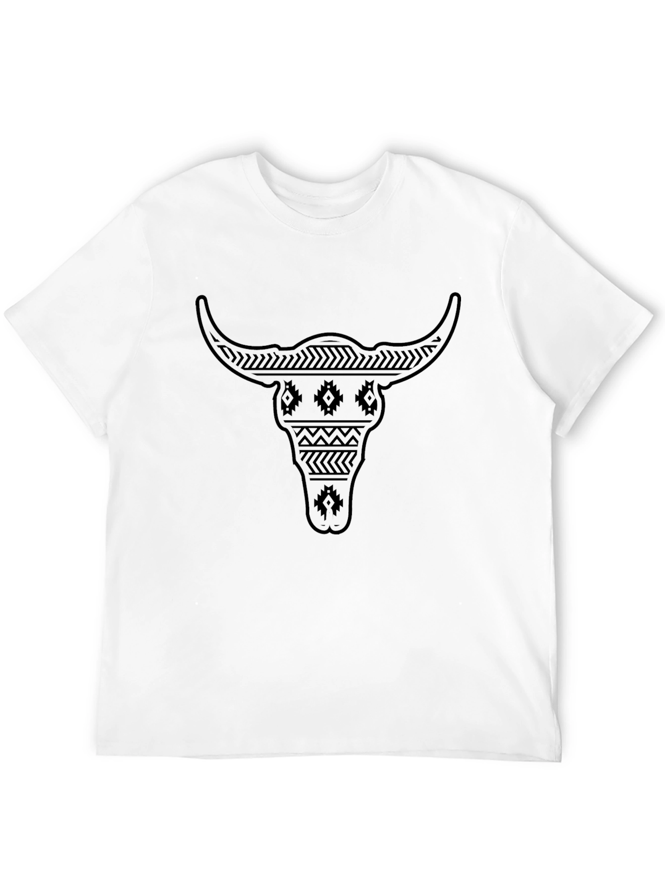 Tribal Bull Skull Graphic Tee - Modern Menswear