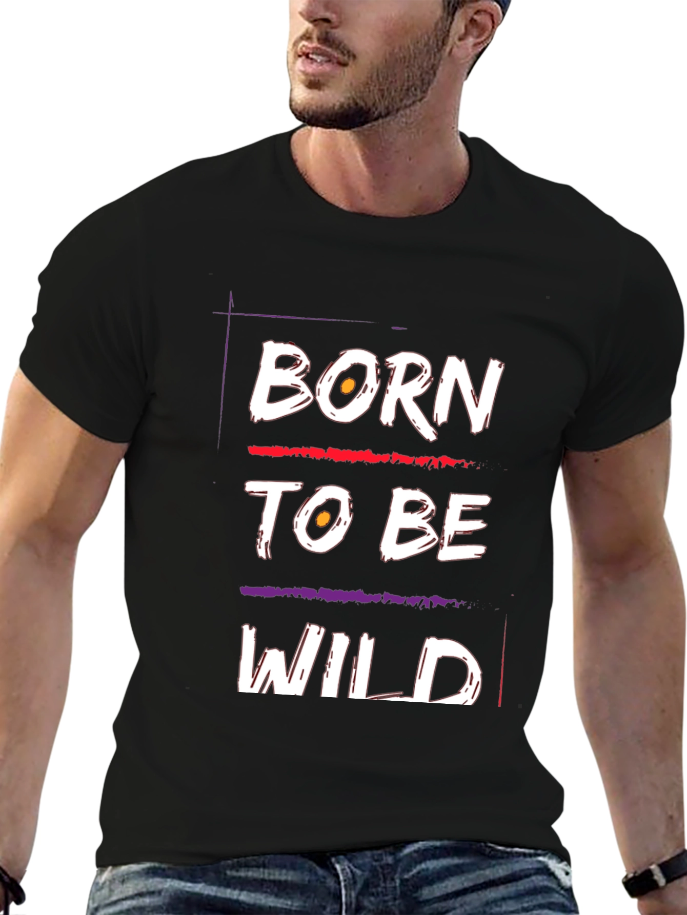 Born to Be Wild Graphic T-Shirt - Black