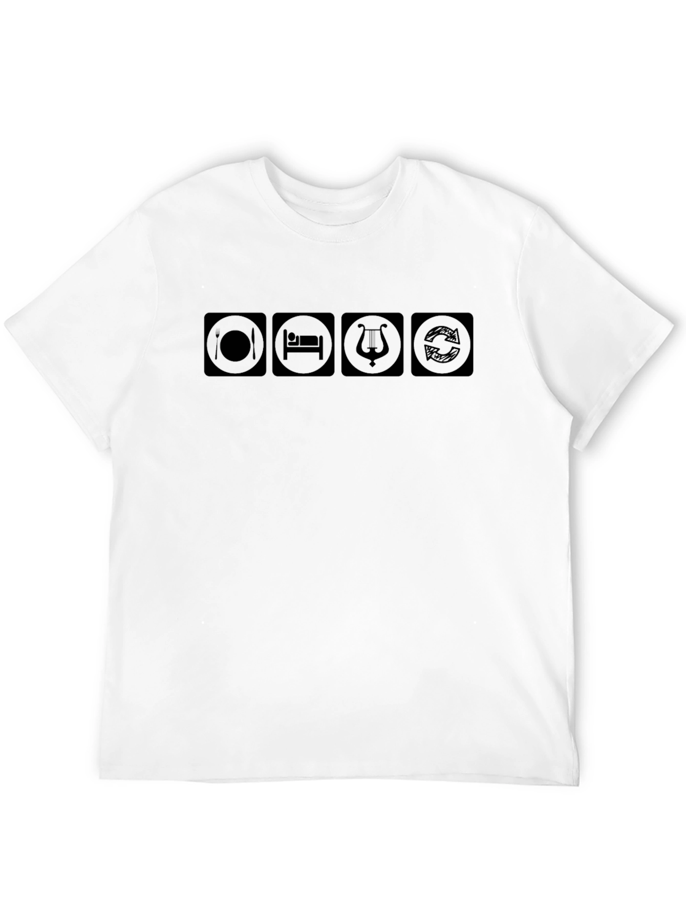 Eat Sleep Music Repeat T-Shirt - Black