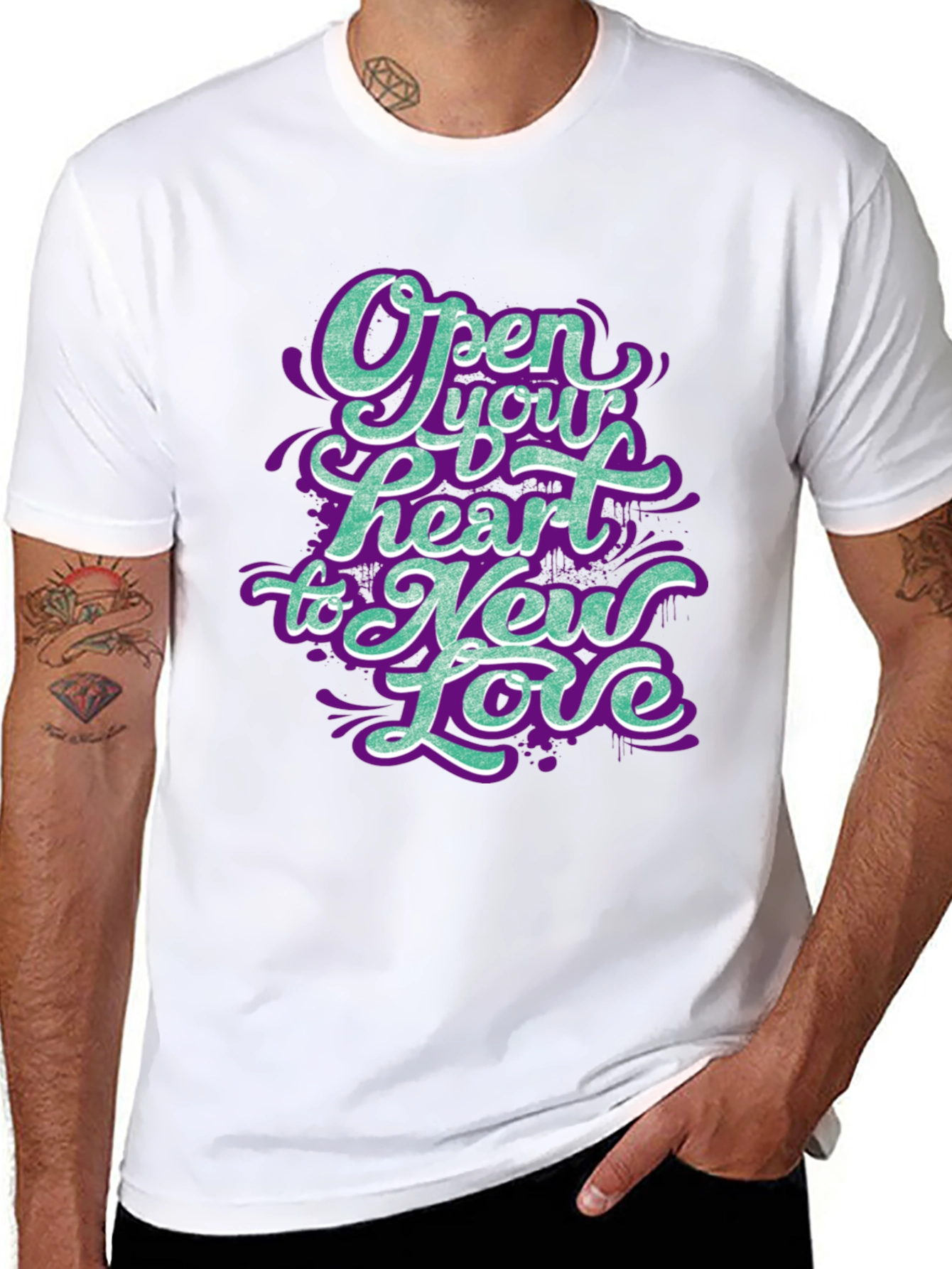 Open Your Heart to New Love Graphic T-Shirt