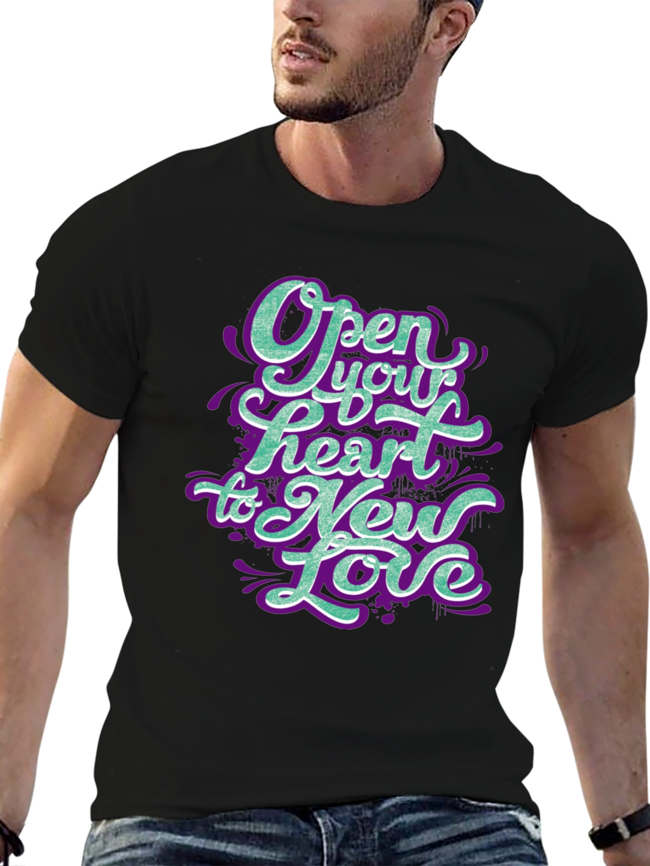 Open Your Heart to New Love Graphic T-Shirt