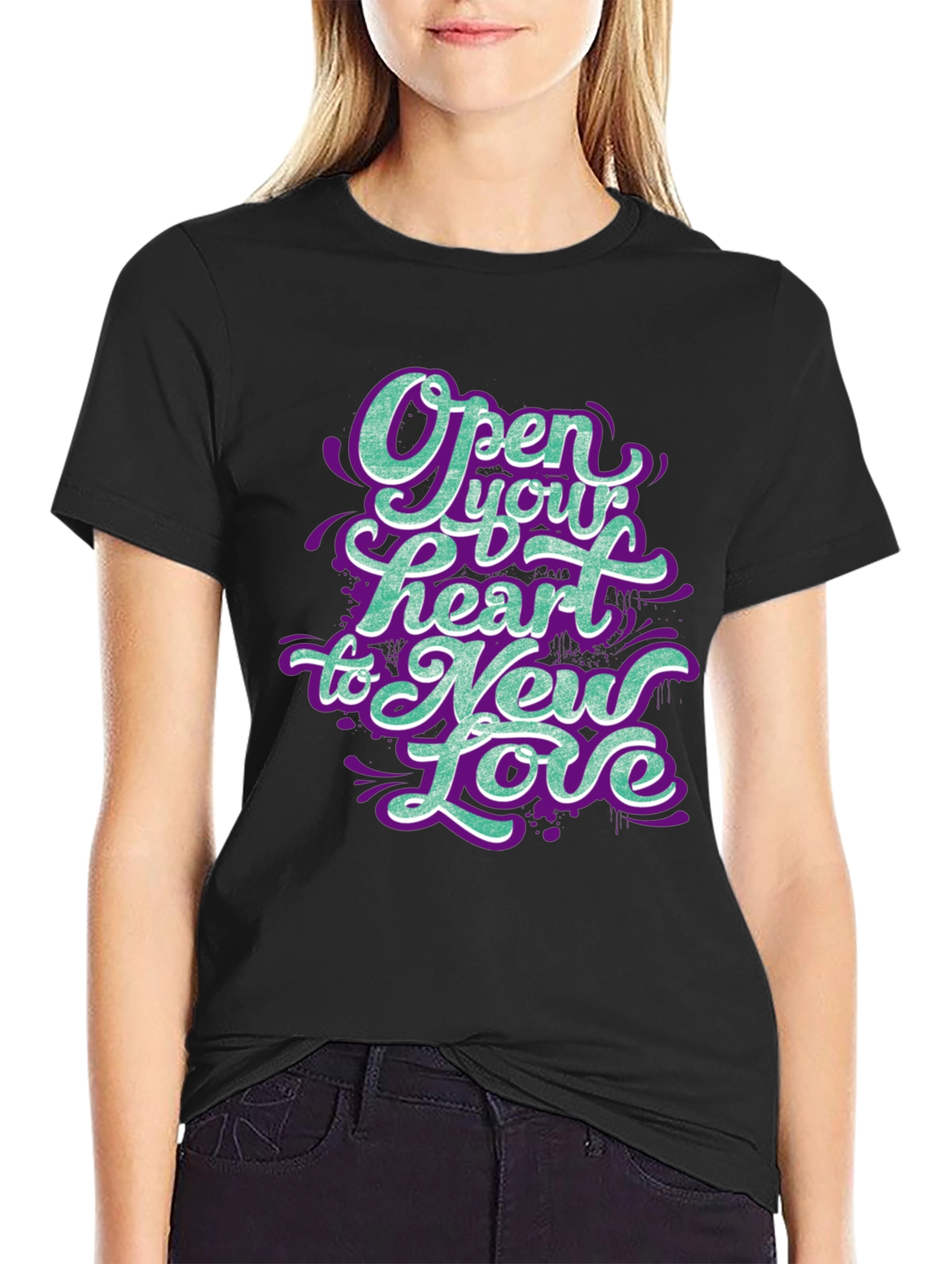 Open Your Heart to New Love Graphic T-Shirt