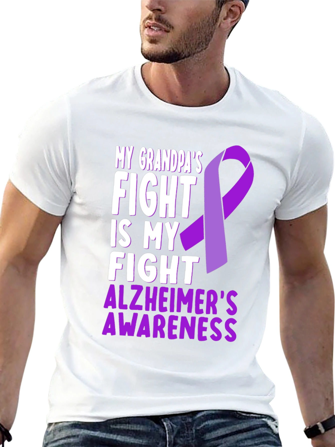 Alzheimers Awareness T-Shirt: Grandpas Fight