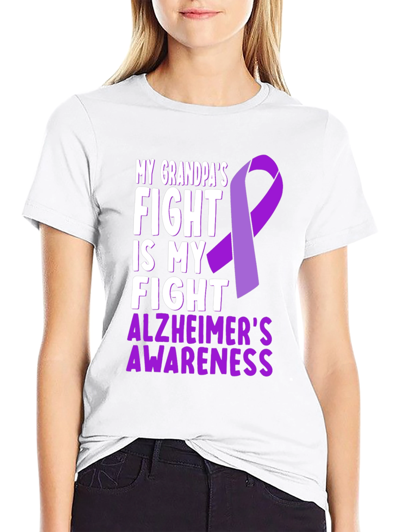 Alzheimers Awareness T-Shirt: Grandpas Fight