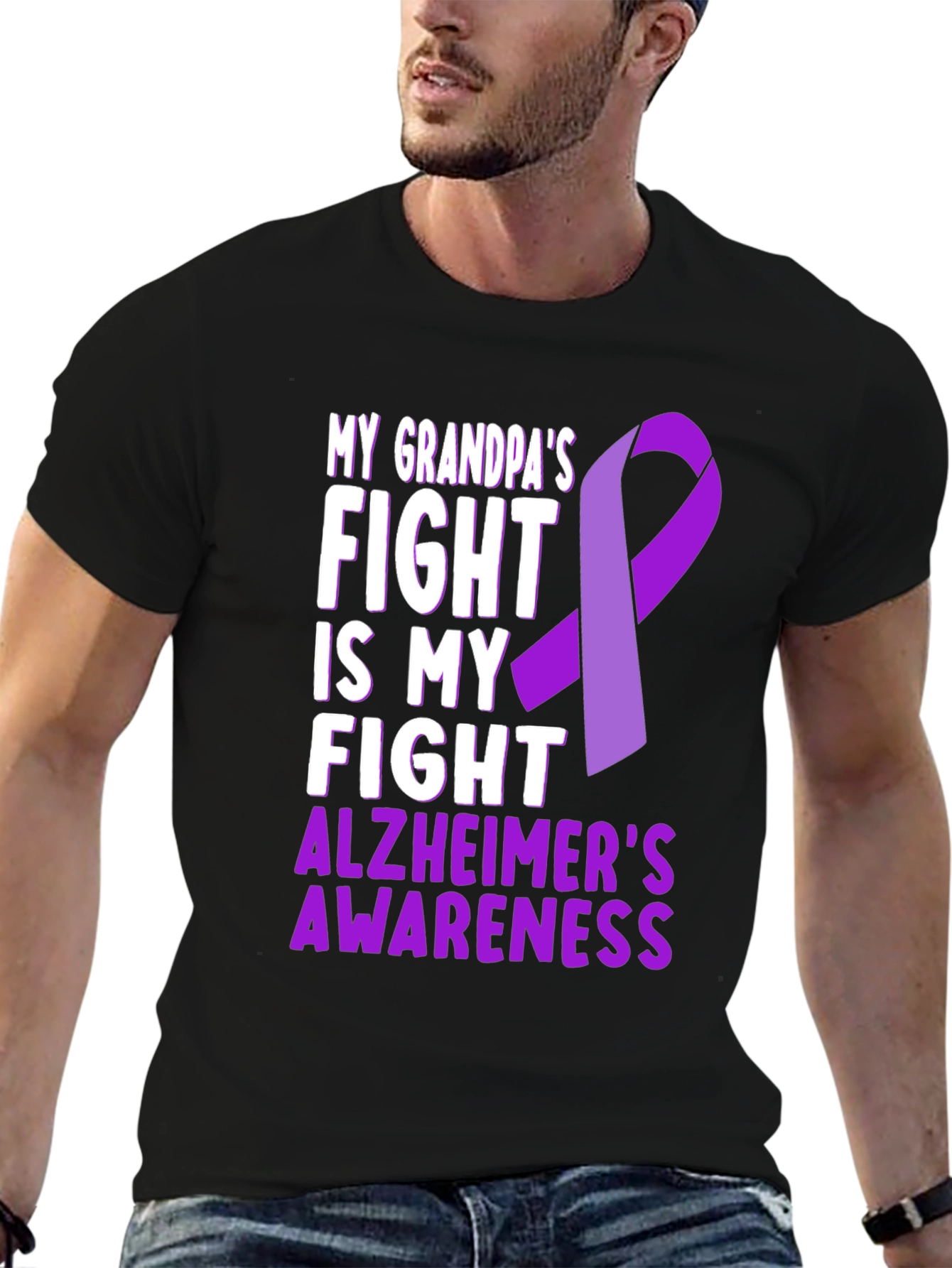 Alzheimers Awareness T-Shirt: Grandpas Fight