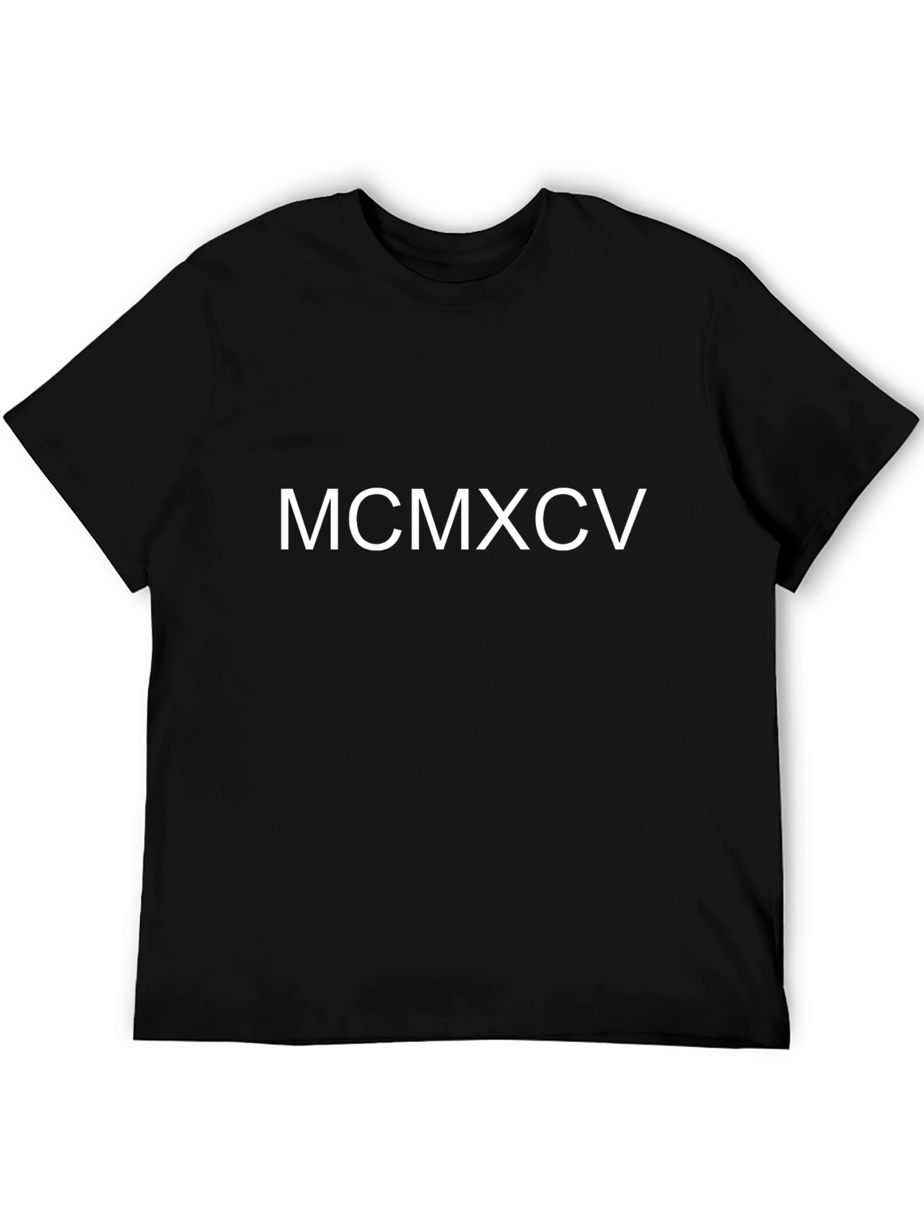 MCMXCV Roman Numeral Black T-Shirt
