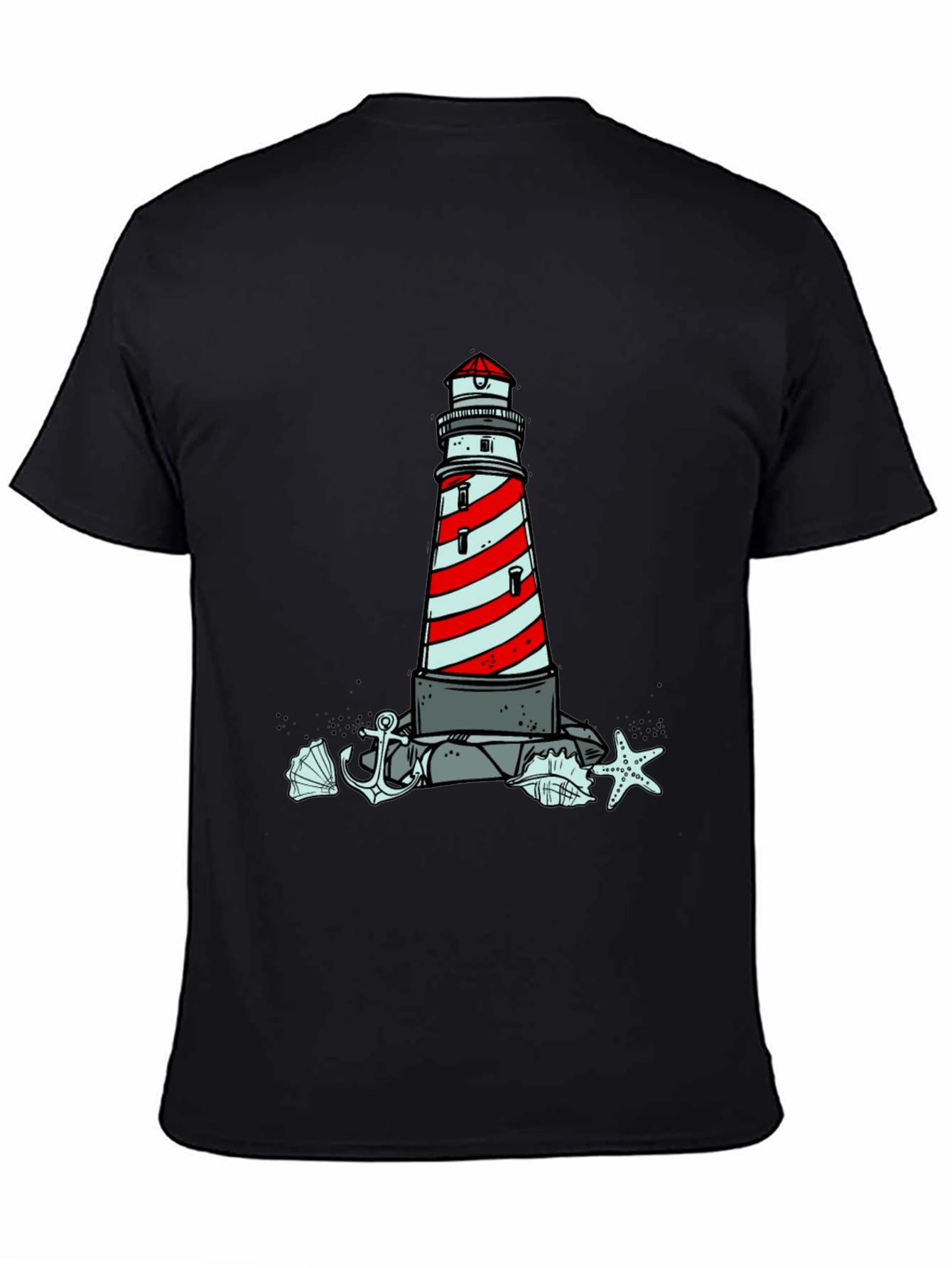 Coastal Lighthouse Graphic Tee - Nautical Style