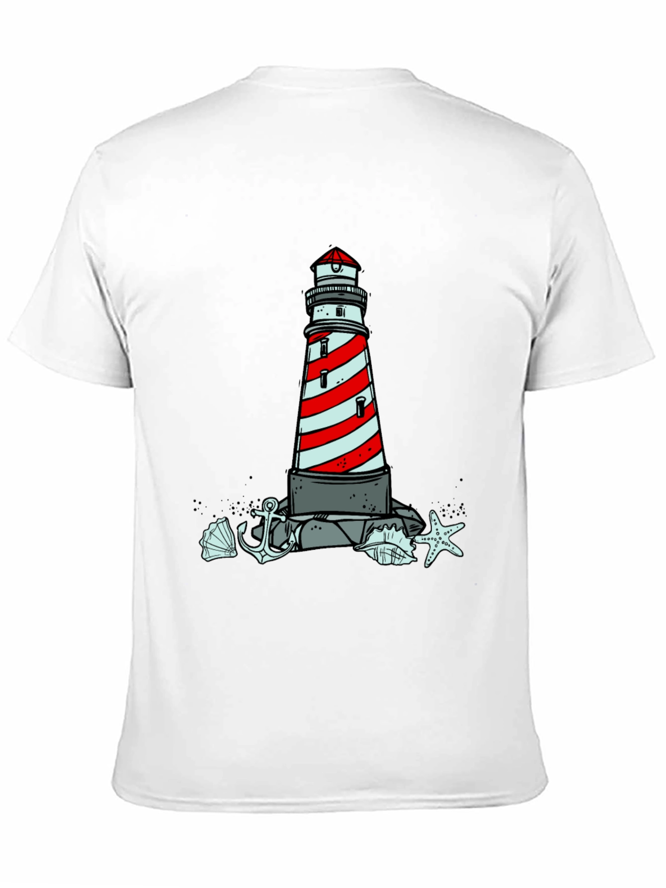Coastal Lighthouse Graphic Tee - Nautical Style