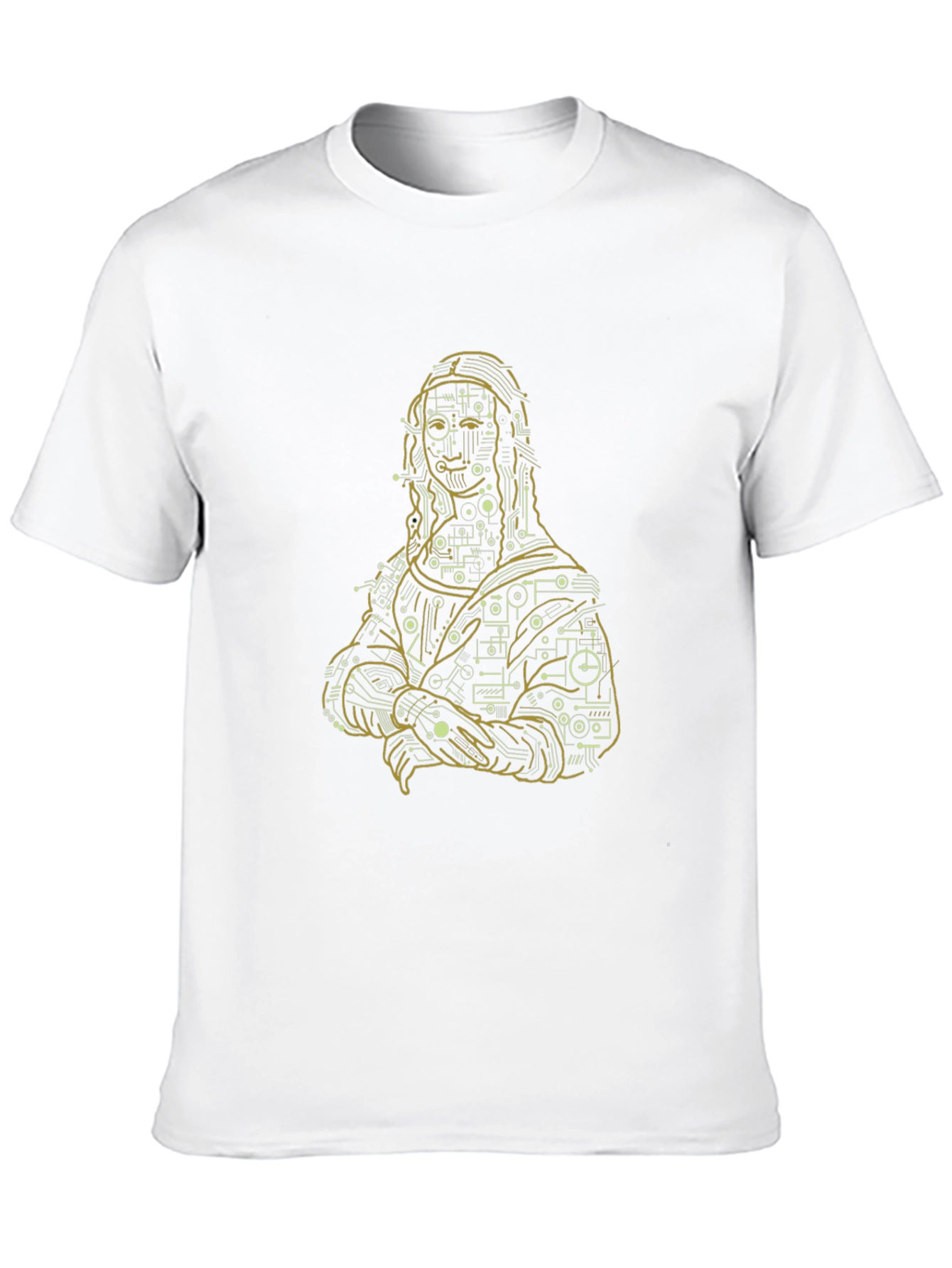 Mona Lisa Tech Circuit T-Shirt - Black