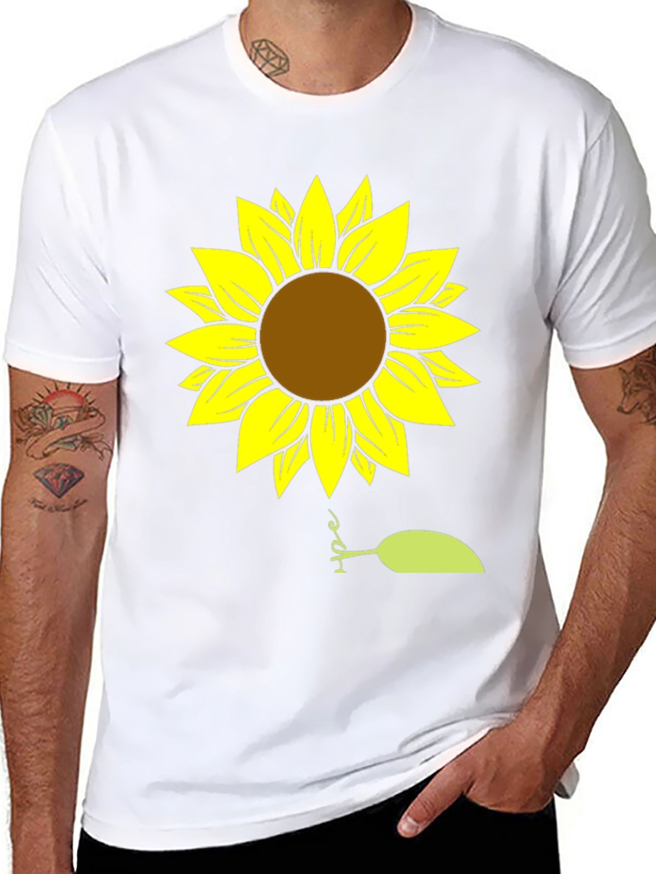 Sunflower Hope Graphic Tee - Stylish Casual Comfort