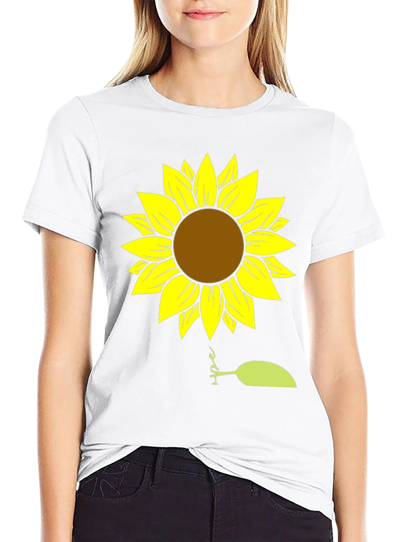Sunflower Hope Graphic Tee - Stylish Casual Comfort