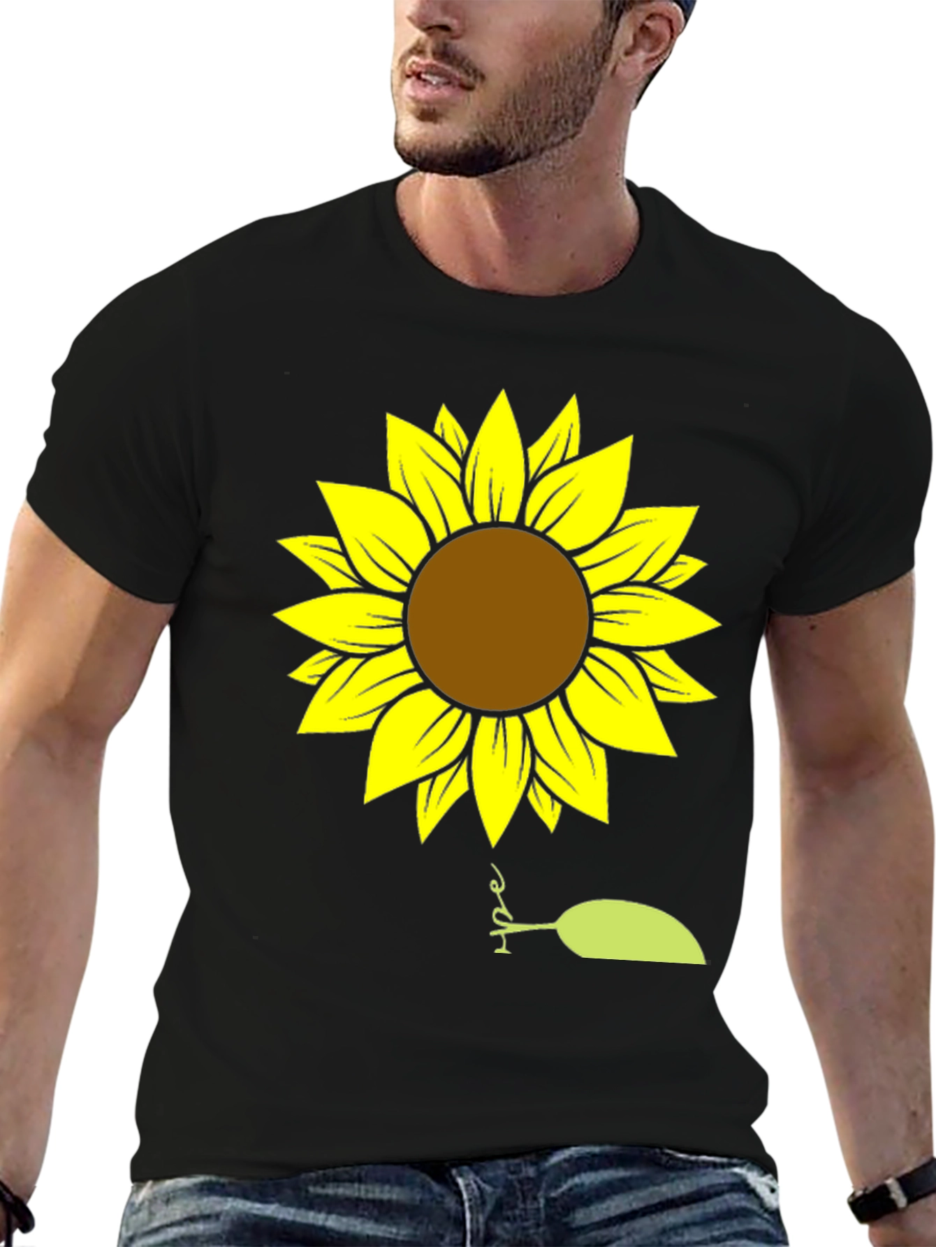 Sunflower Hope Graphic Tee - Stylish Casual Comfort