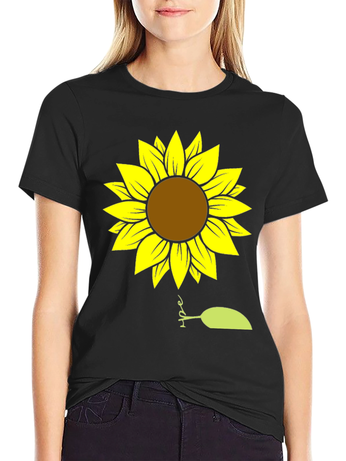 Sunflower Hope Graphic Tee - Stylish Casual Comfort
