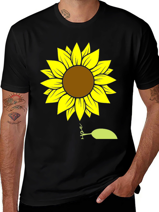 Sunflower Hope Graphic Tee - Stylish Casual Comfort