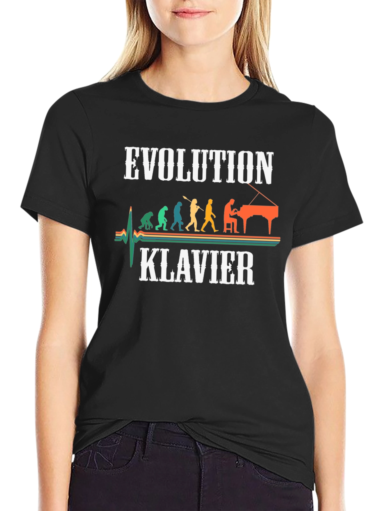 Evolution Klavier T-Shirt Musician Tee