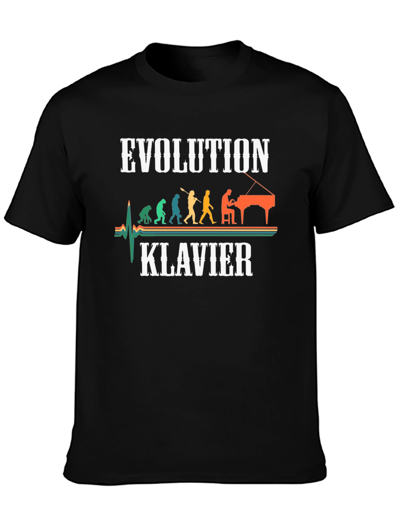 Evolution Klavier T-Shirt Musician Tee