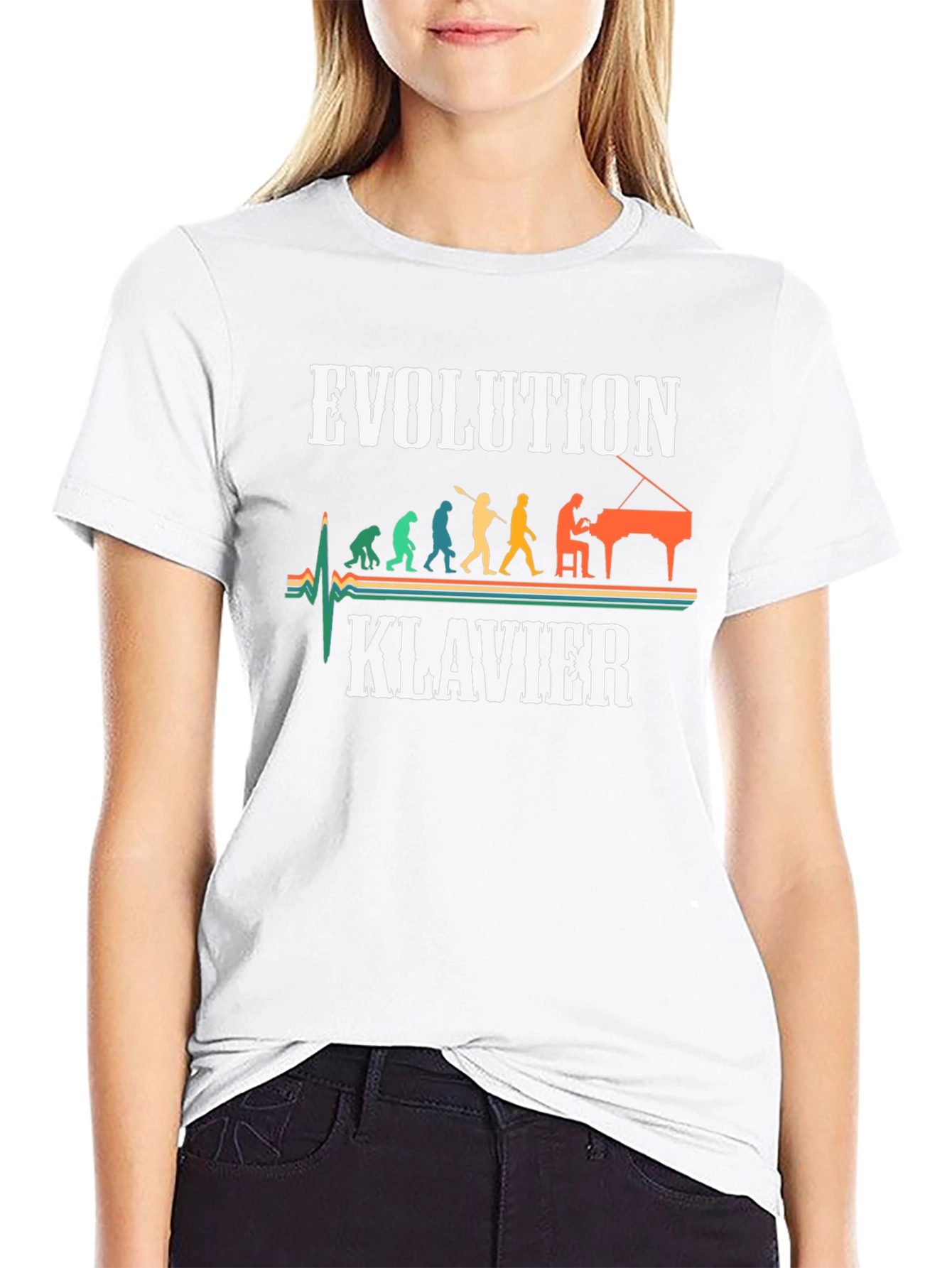 Evolution Klavier T-Shirt Musician Tee