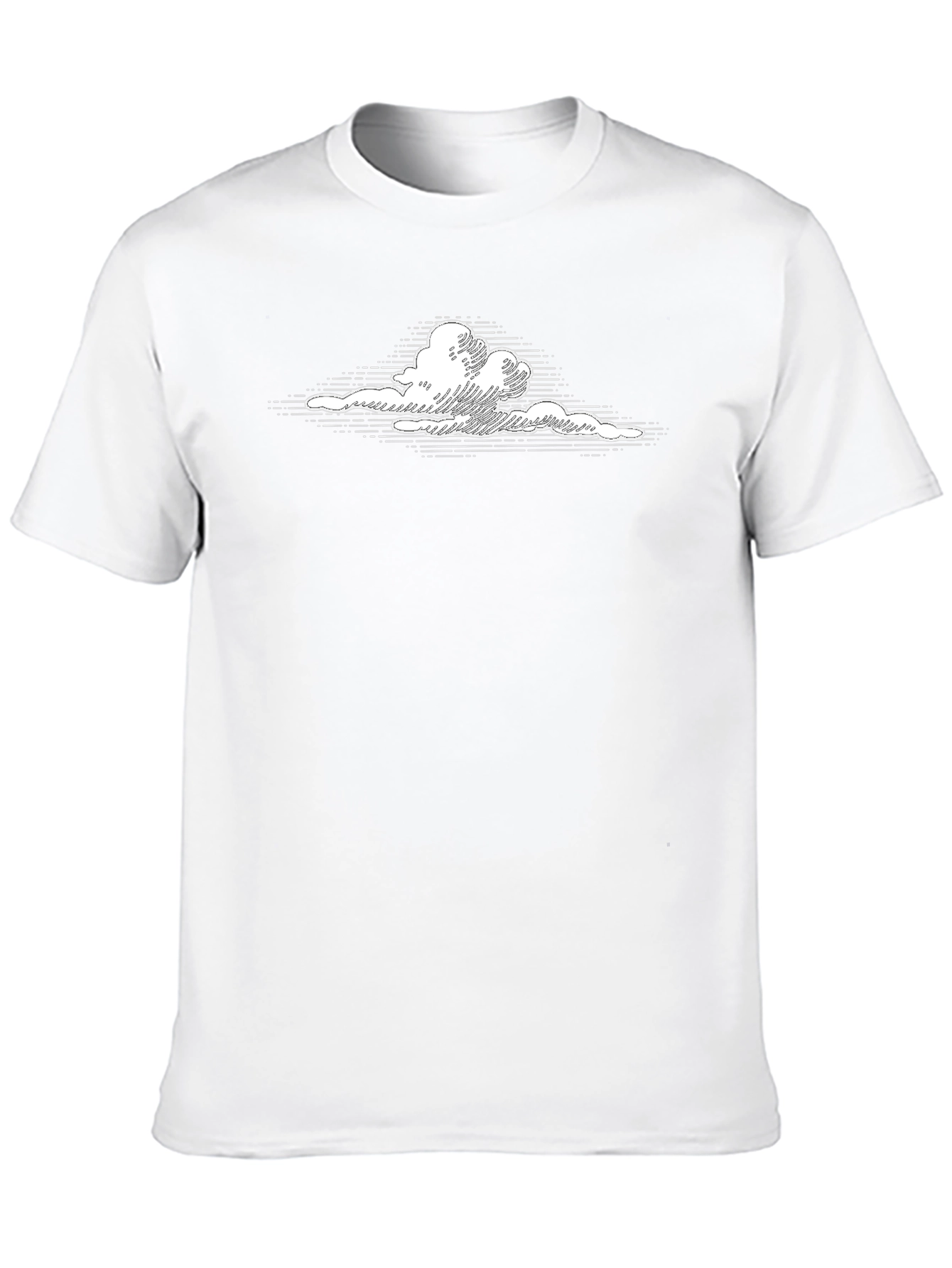Cloud Print Black T-Shirt