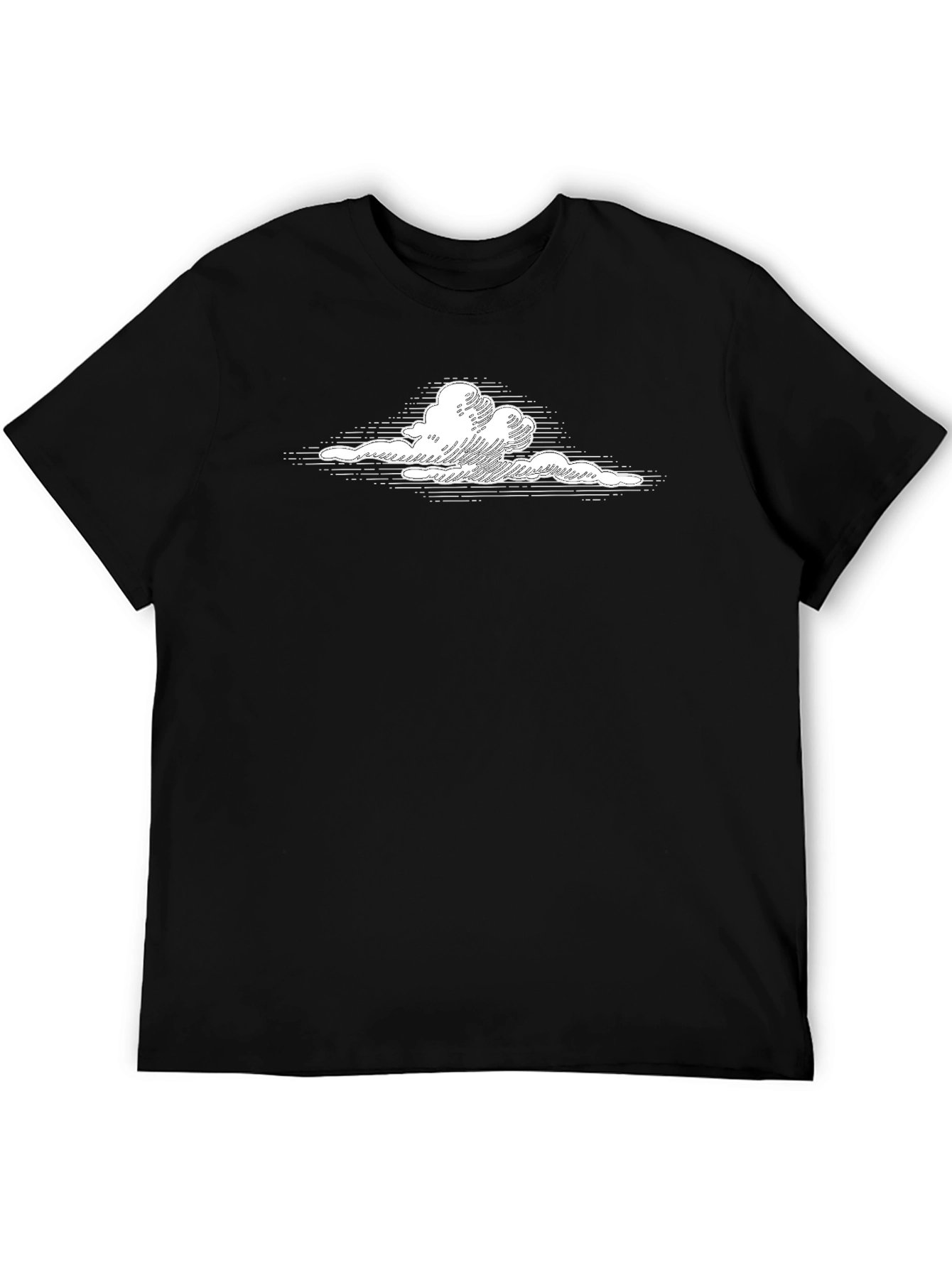 Cloud Print Black T-Shirt