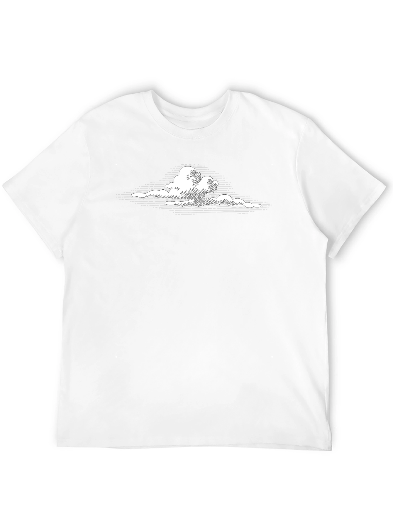 Cloud Print Black T-Shirt