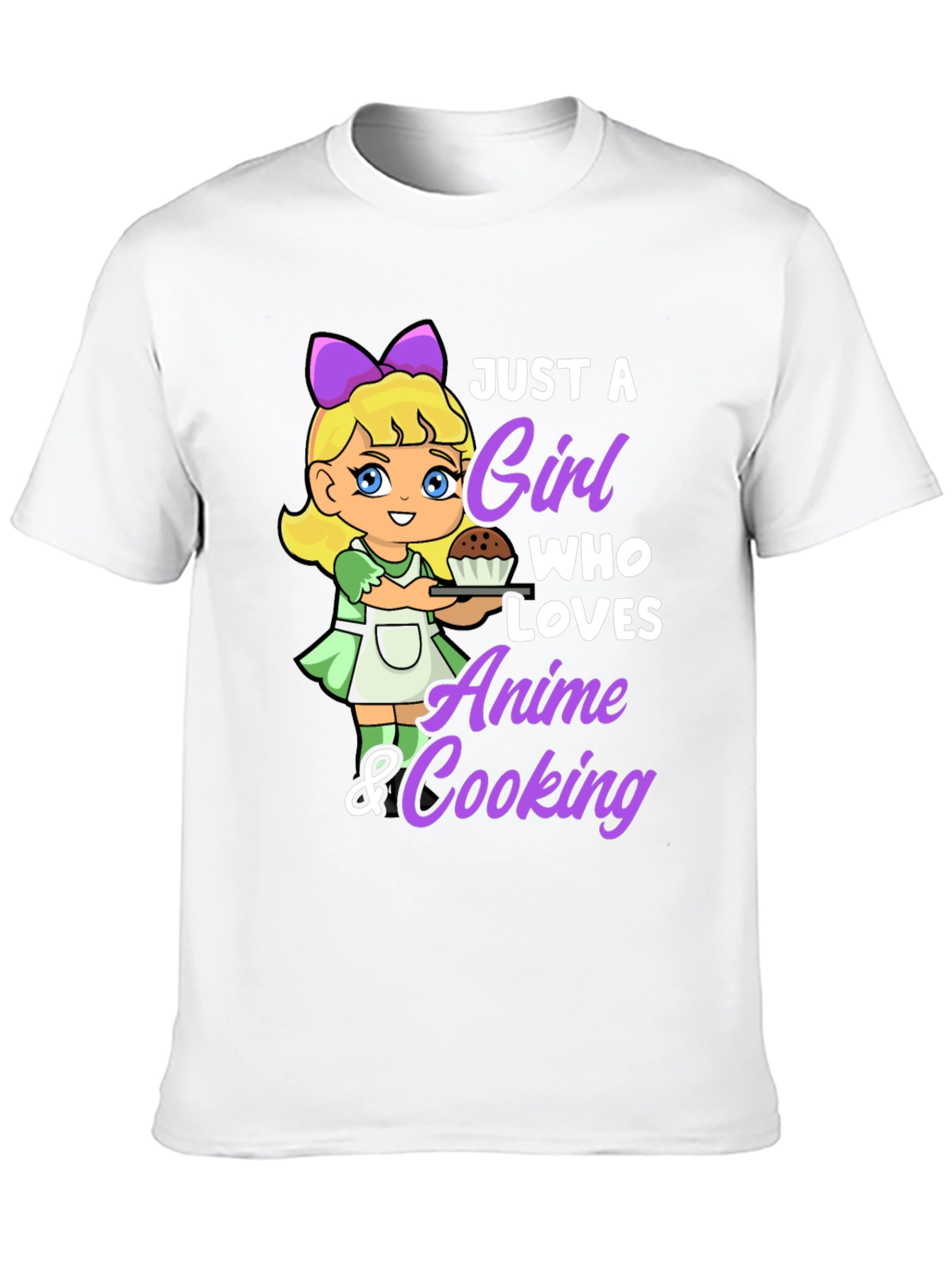 Anime & Cooking Girl Graphic Tee