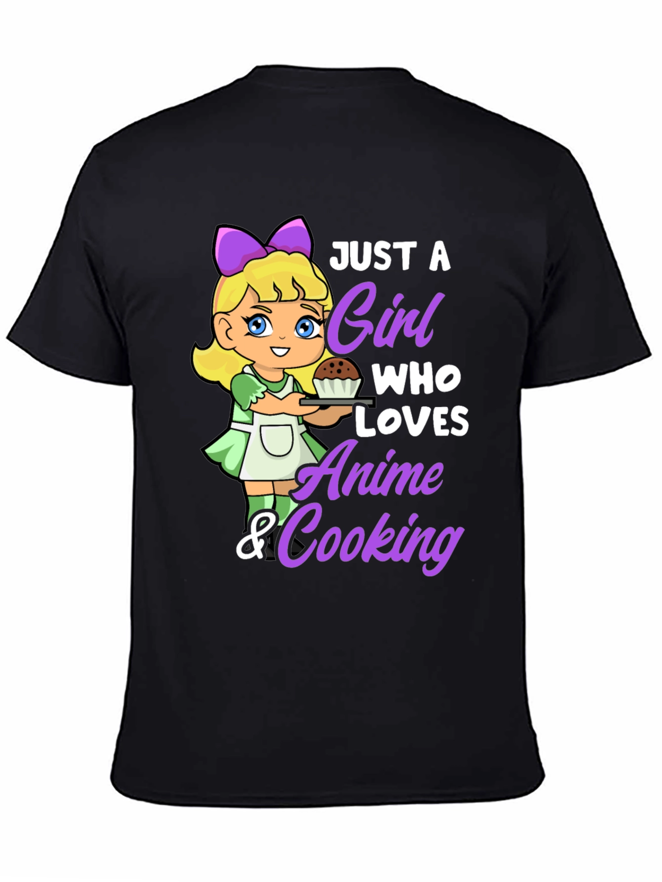 Anime & Cooking Girl Graphic Tee