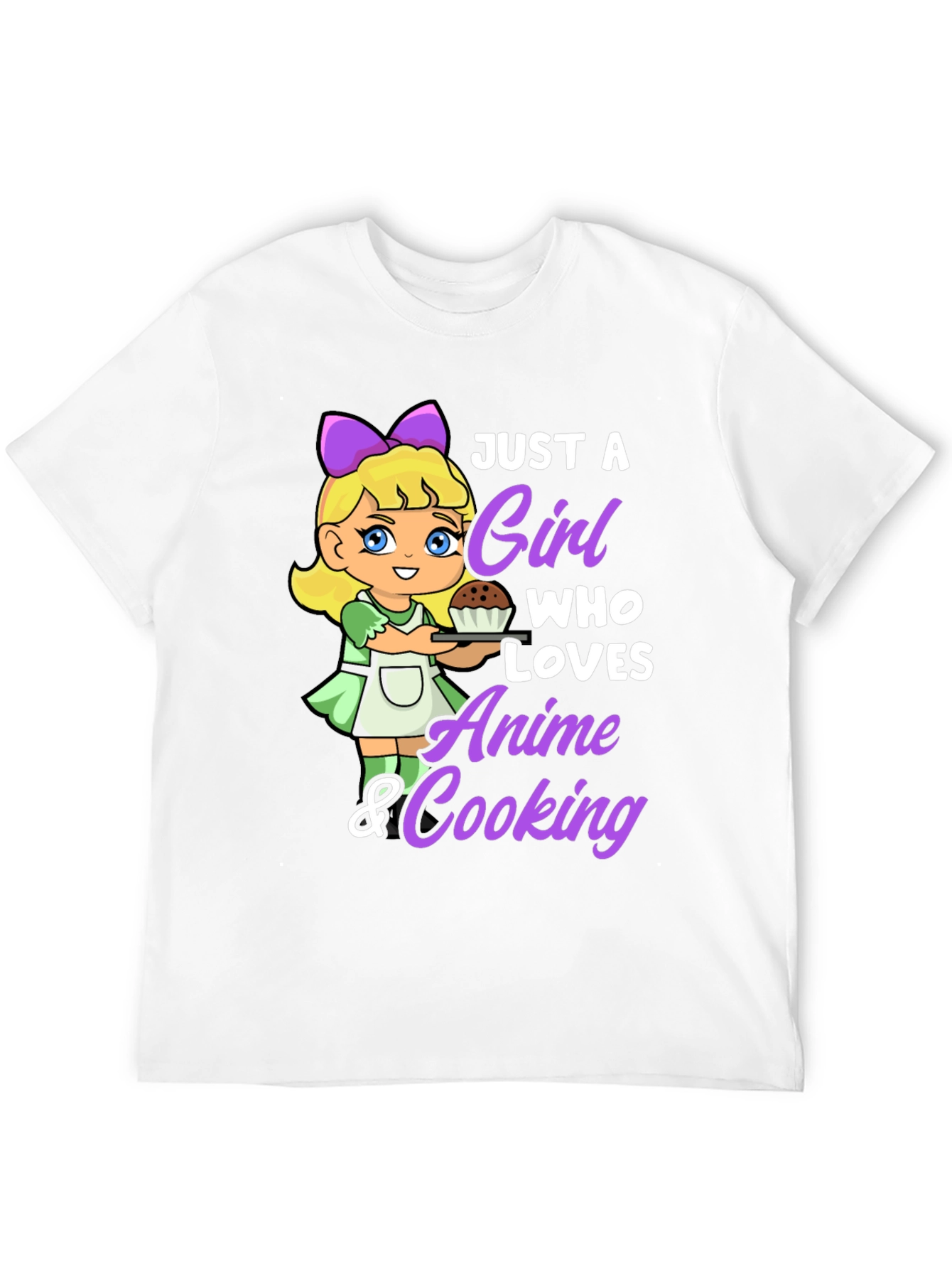 Anime & Cooking Girl Graphic Tee