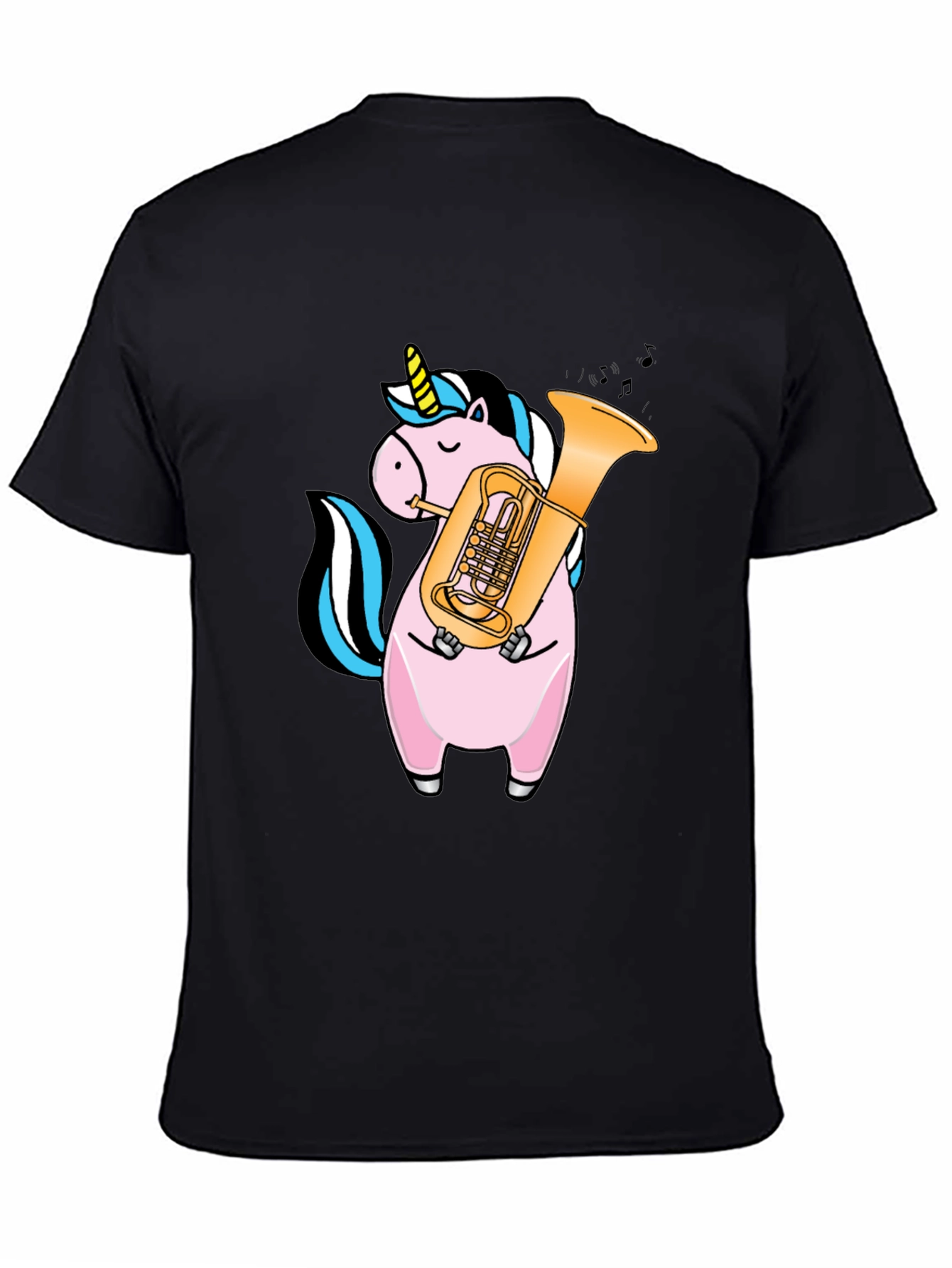 Unicorn Playing Tuba Graphic T-Shirt
