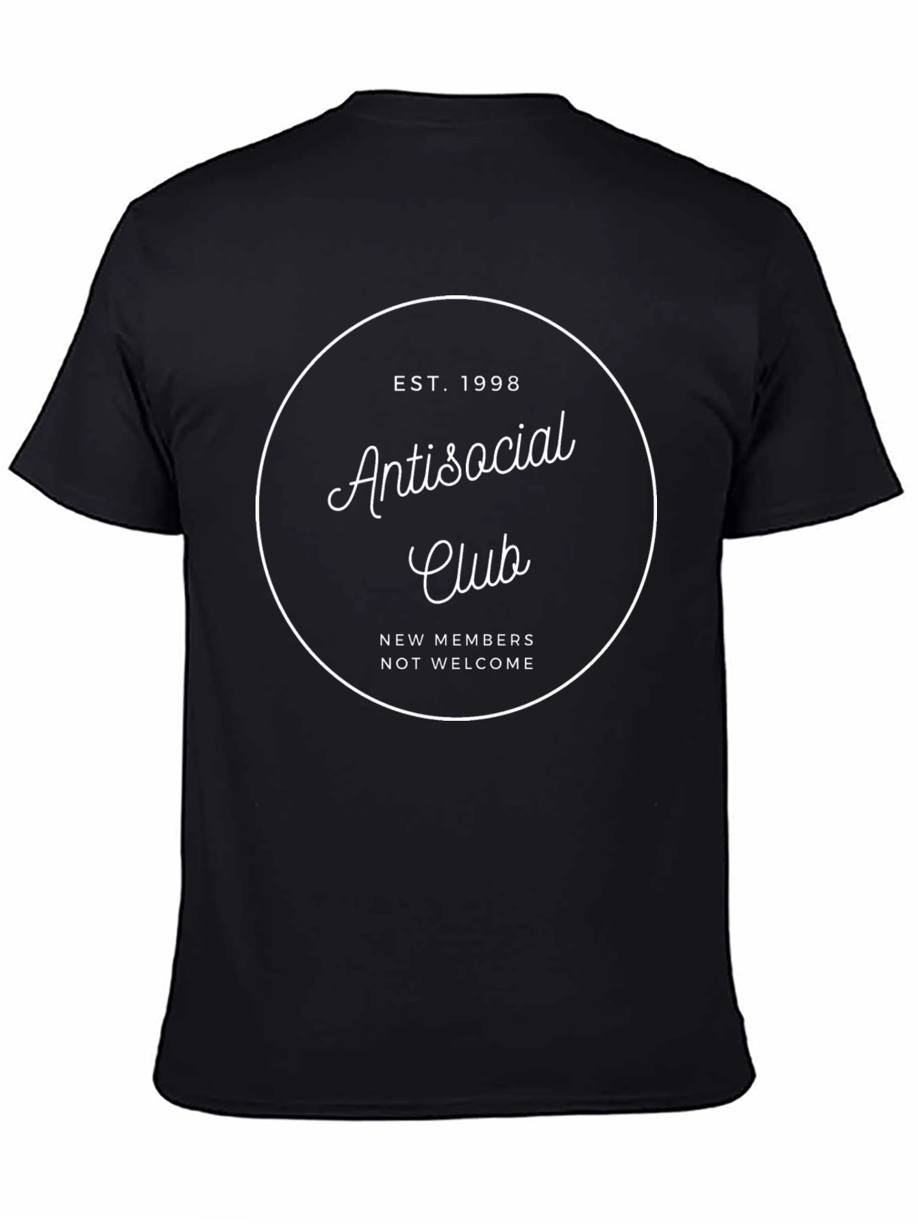 Antisocial Club T-Shirt - Est. 1998 - Black Tee