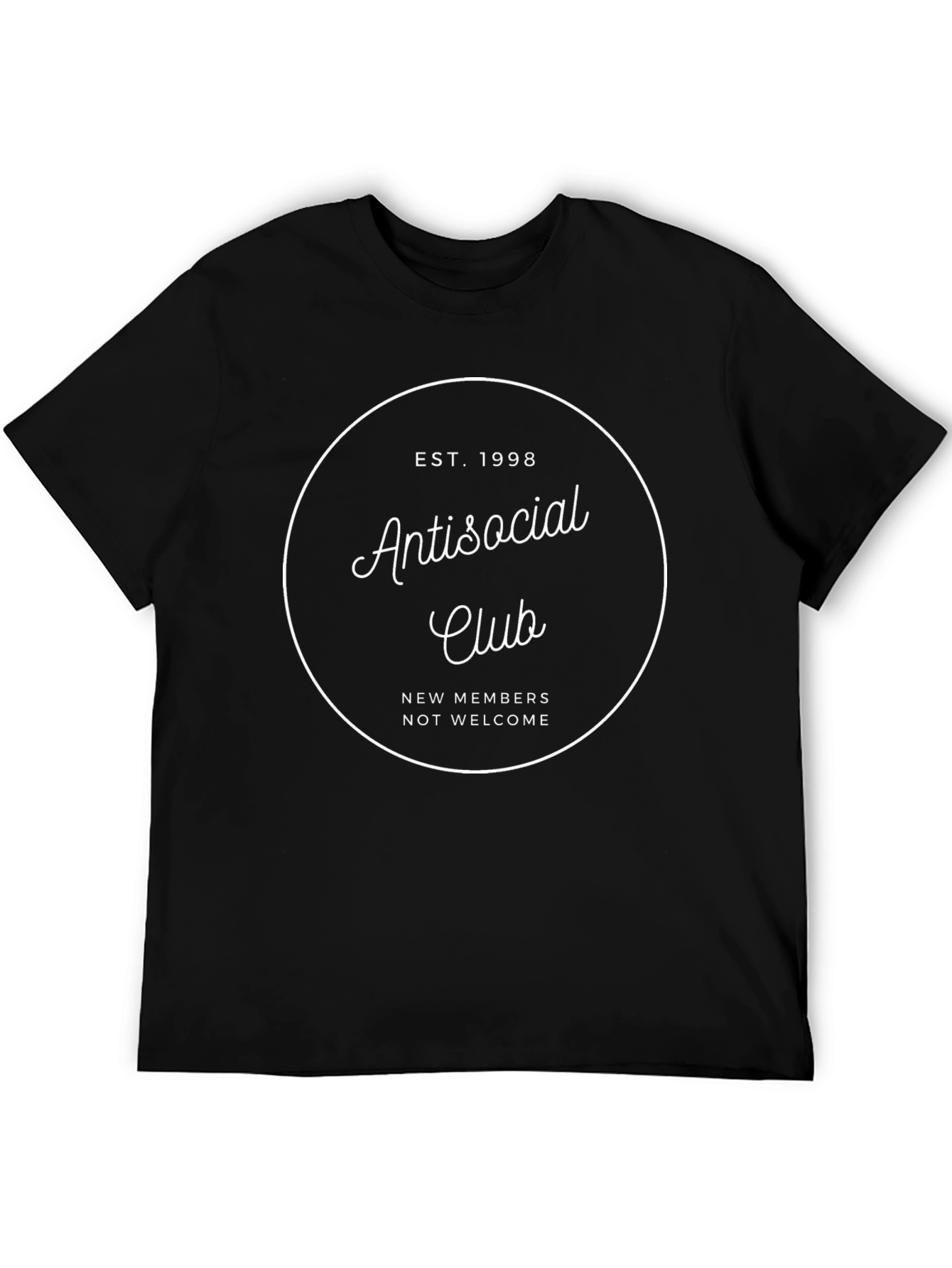 Antisocial Club T-Shirt - Est. 1998 - Black Tee