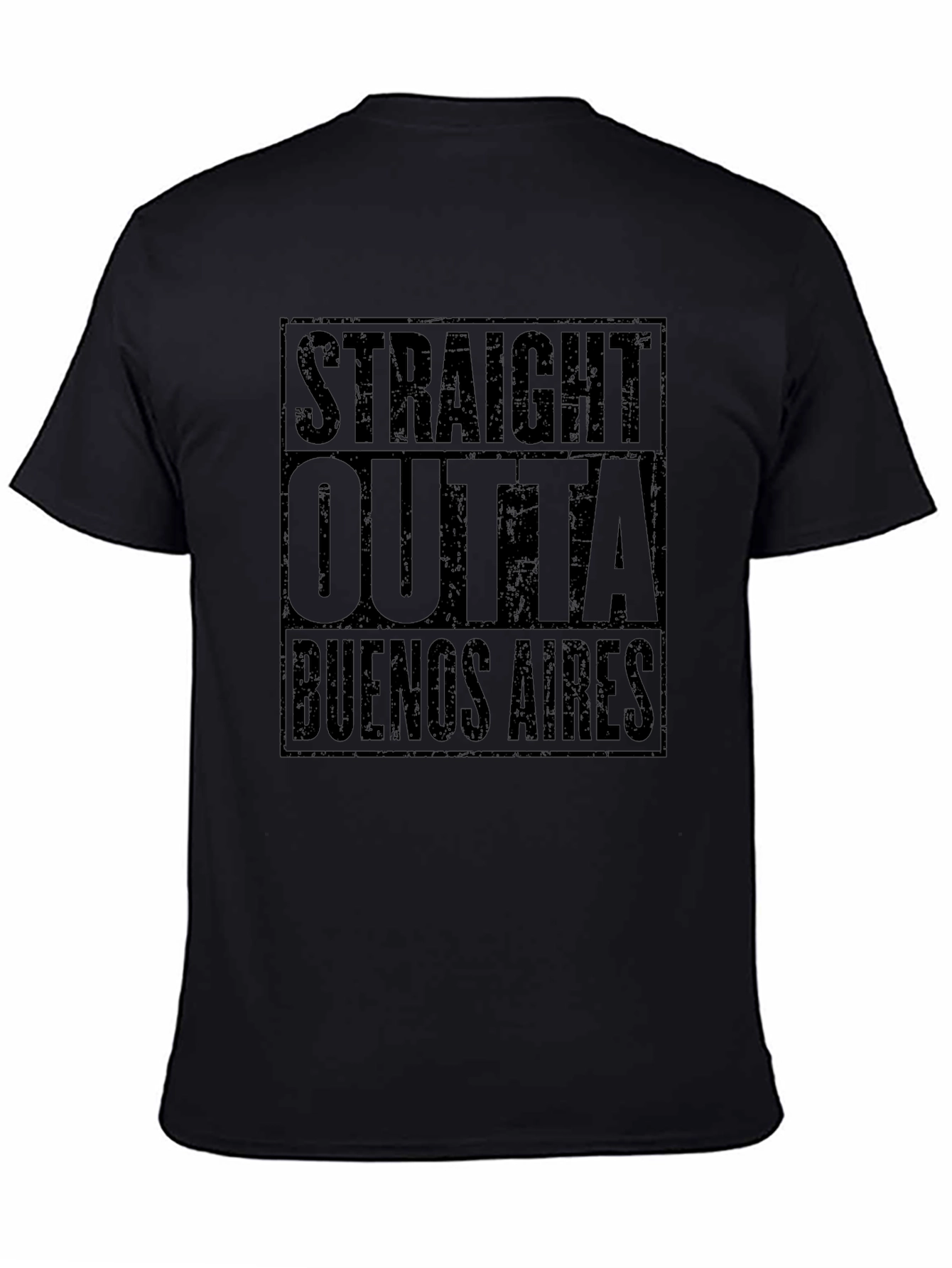 Straight Outta Buenos Aires Black T-Shirt