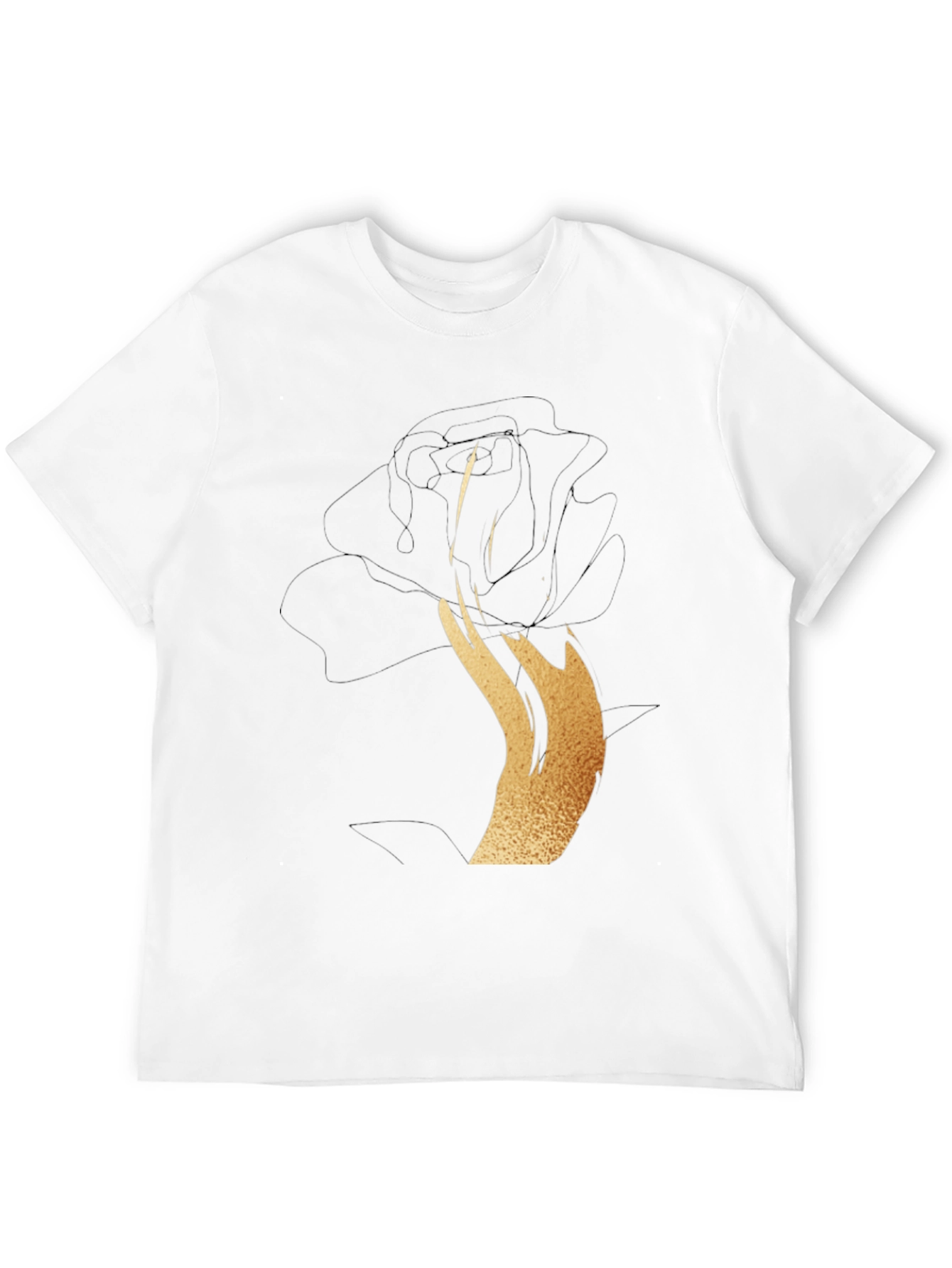 Black Rose Gold Graphic T-Shirt