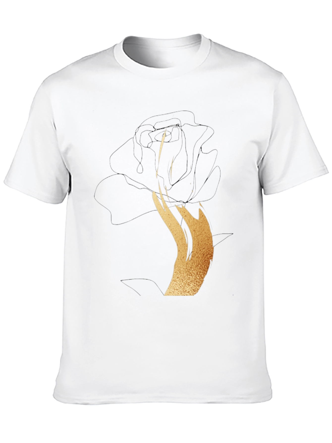 Black Rose Gold Graphic T-Shirt