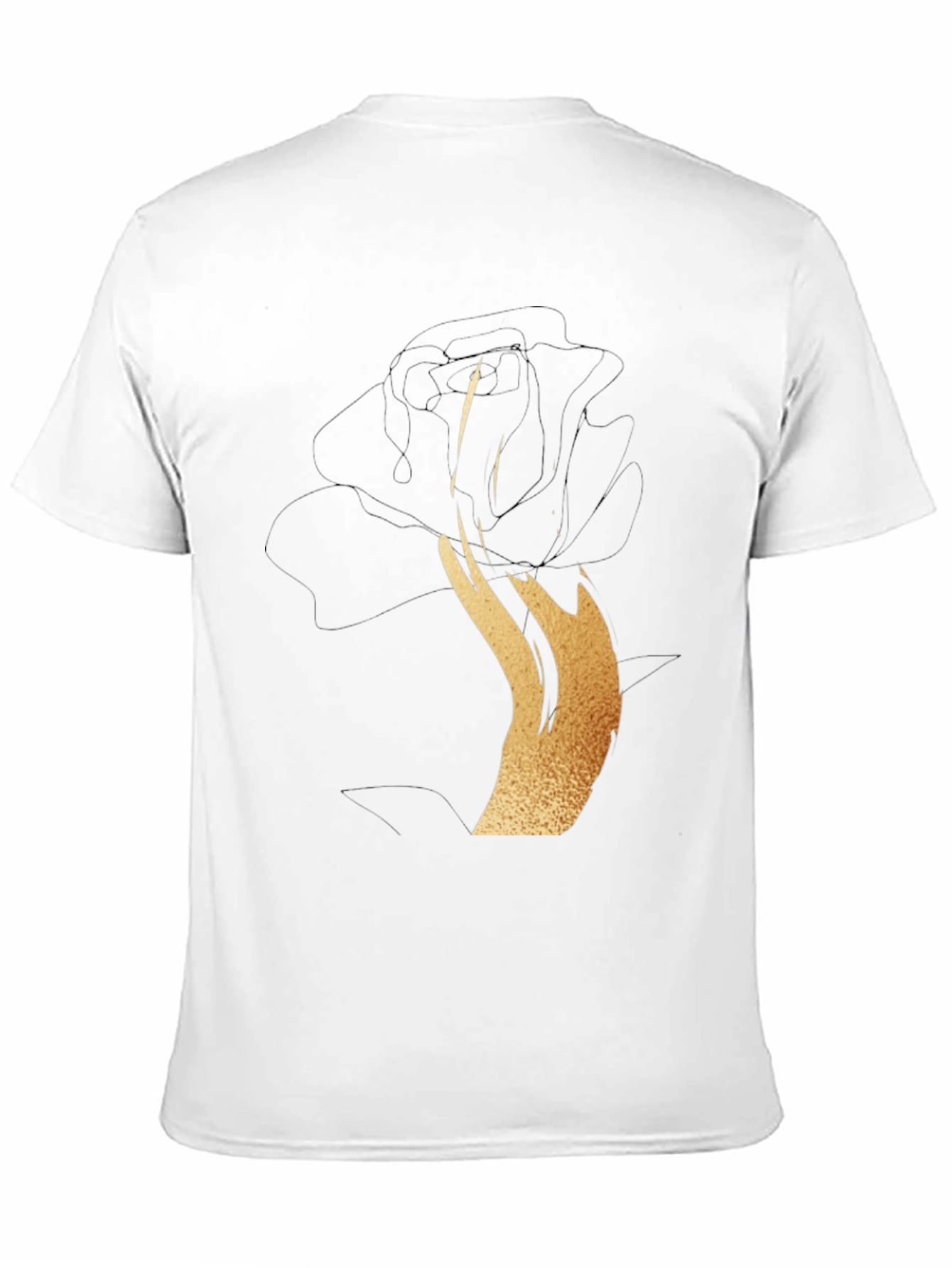 Black Rose Gold Graphic T-Shirt