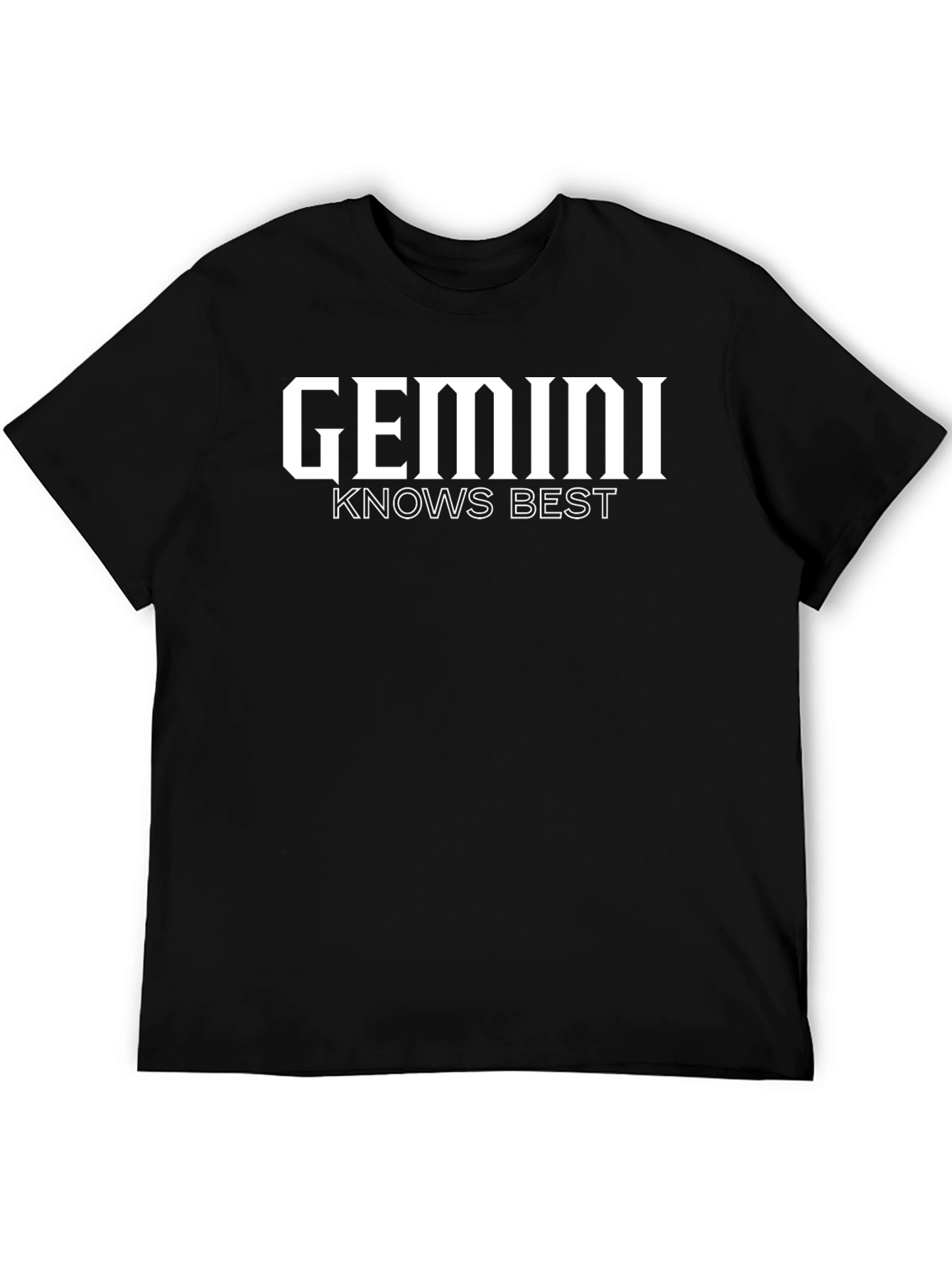 Gemini Knows Best Black T-Shirt