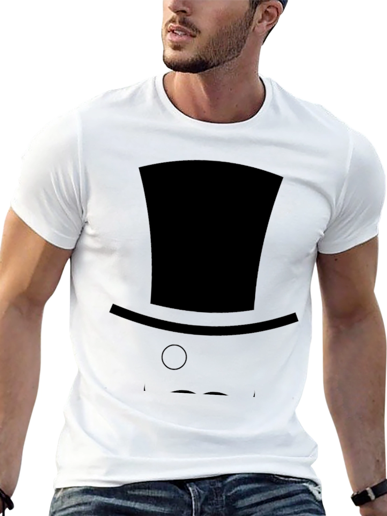 Gentlemans Silhouette Tee - Top Hat & Monocle Design