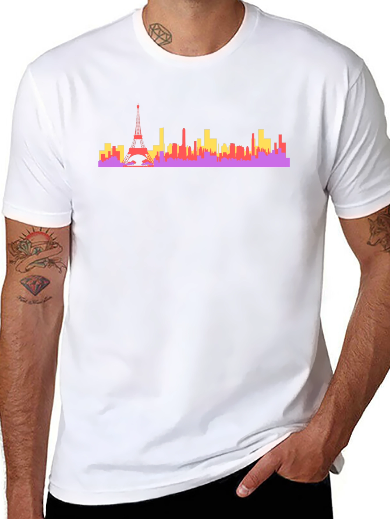 Paris Skyline Graphic Tee - Urban Style Cotton T-Shirt
