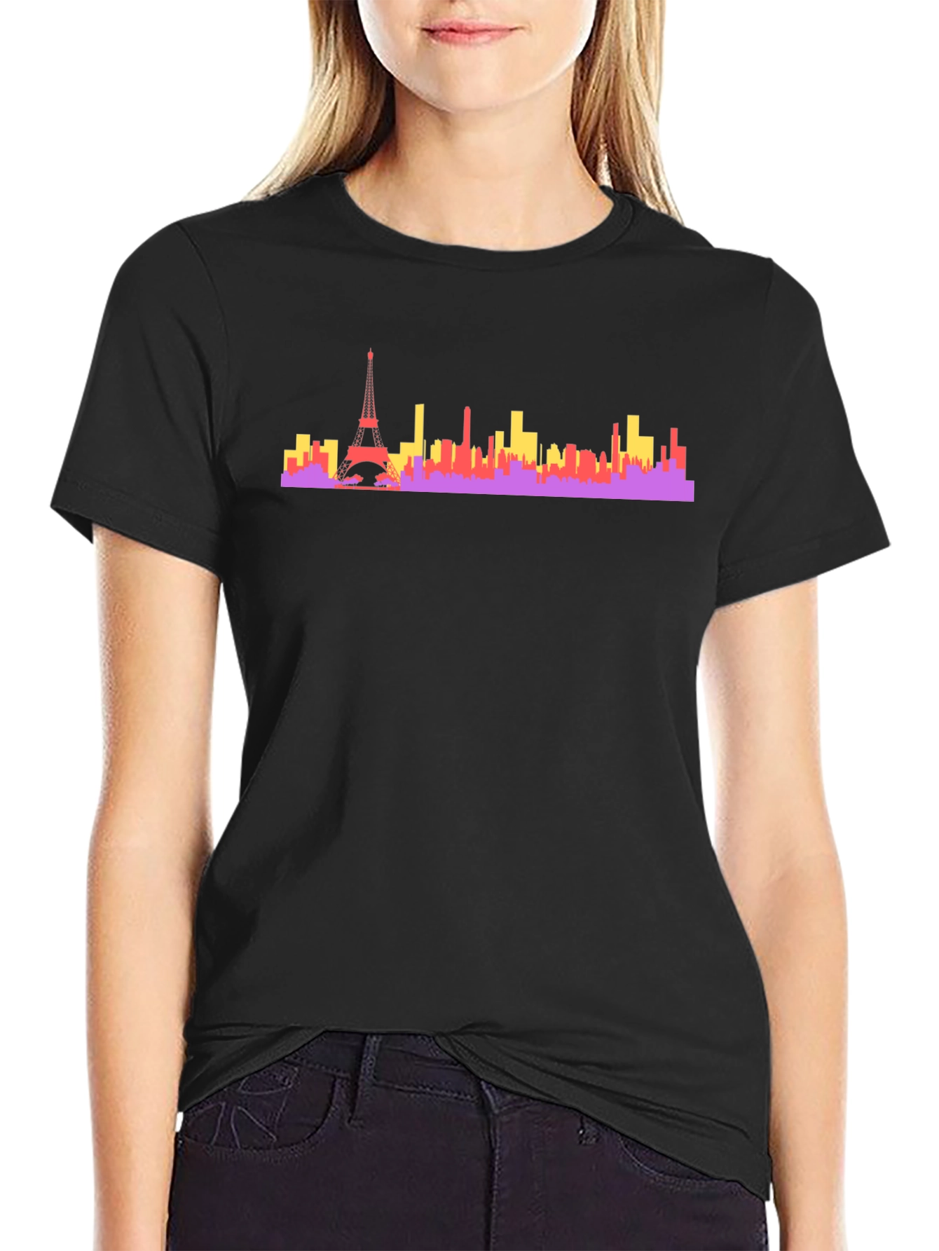 Paris Skyline Graphic Tee - Urban Style Cotton T-Shirt