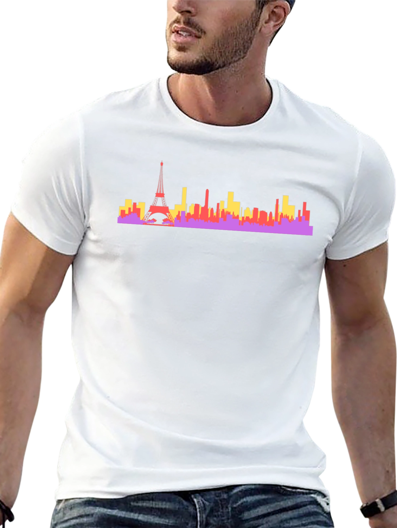 Paris Skyline Graphic Tee - Urban Style Cotton T-Shirt