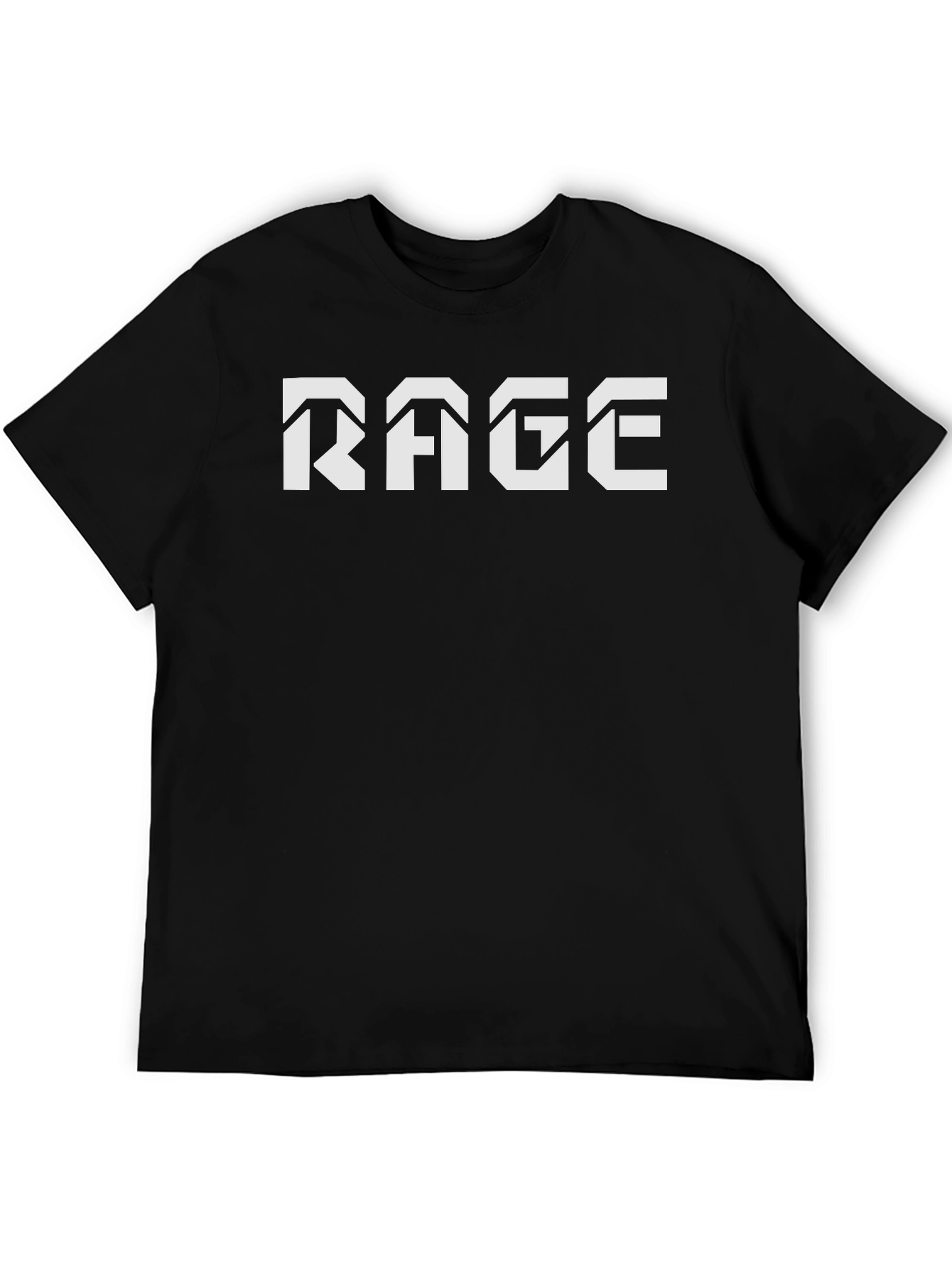 RAGE Graphic Tee - Black Casual T-Shirt