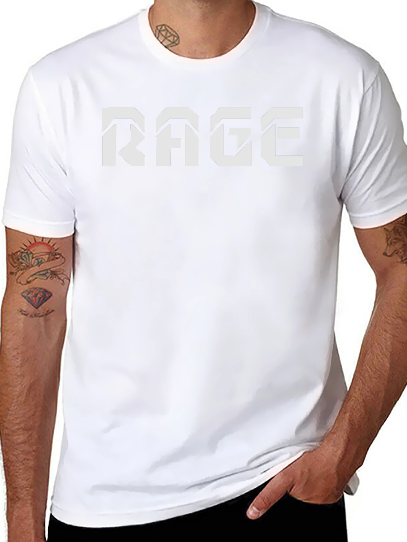 RAGE Graphic Tee - Black Casual T-Shirt